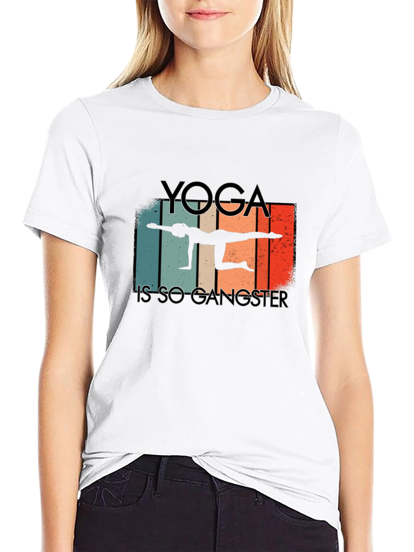 Yoga is so Gangster Black T-Shirt