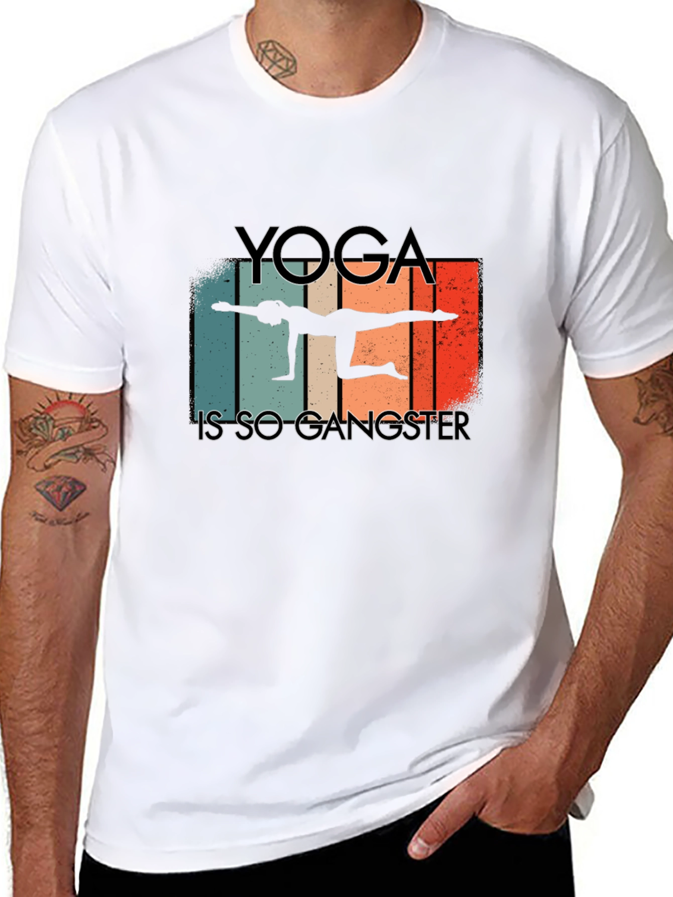 Yoga is so Gangster Black T-Shirt
