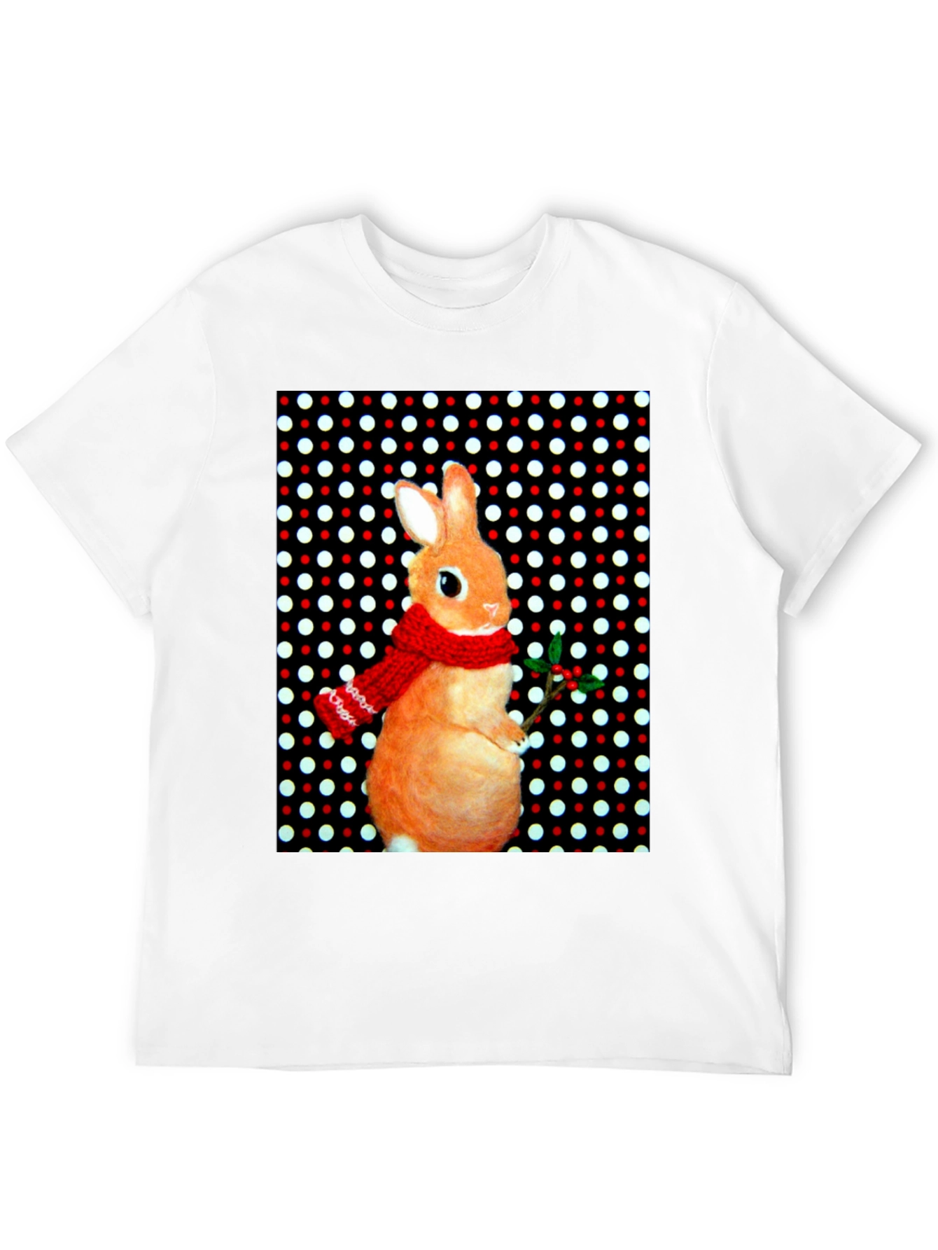 Festive Rabbit Graphic Tee - Holiday Edition