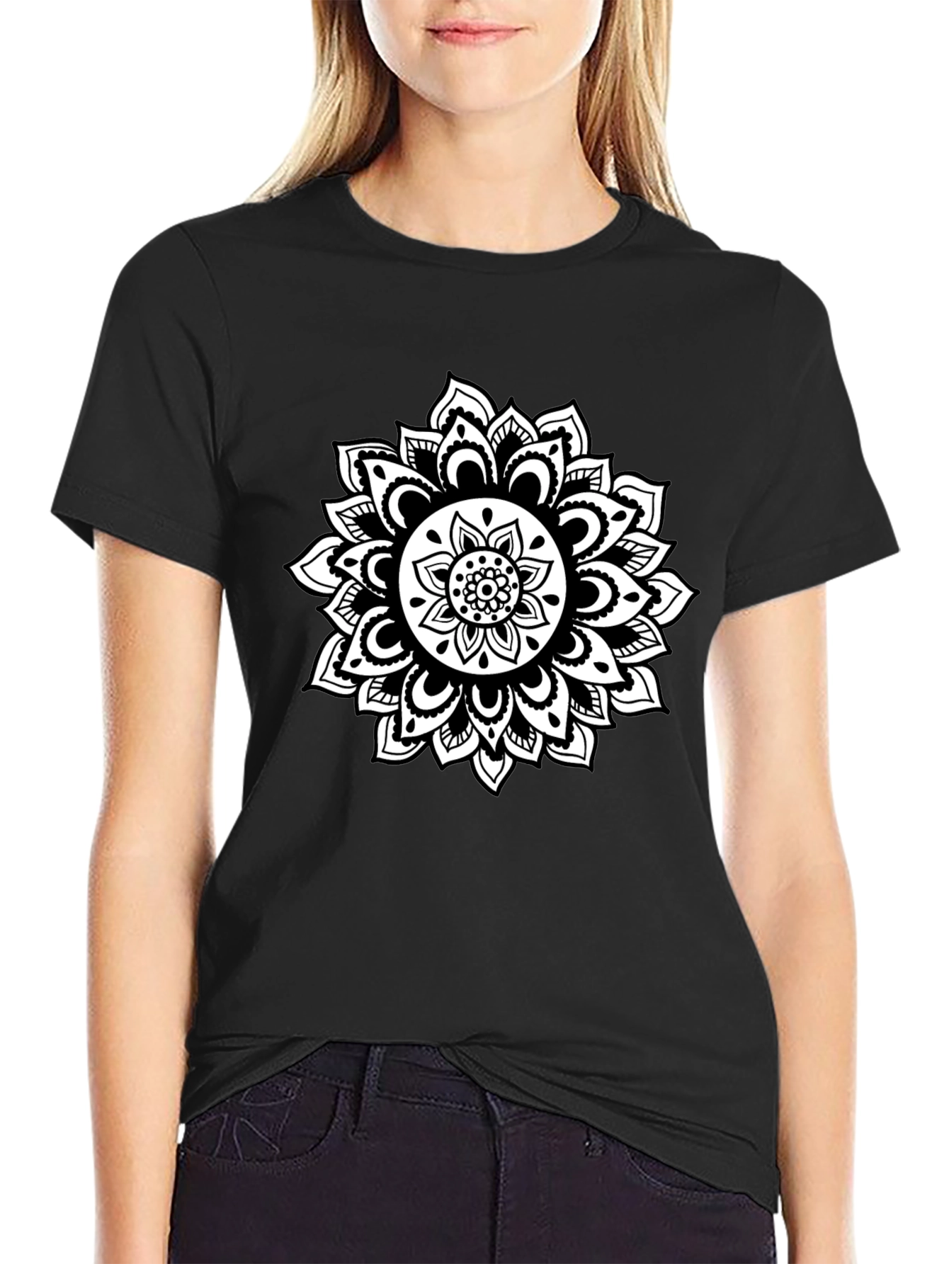Black Mandala Graphic Tee