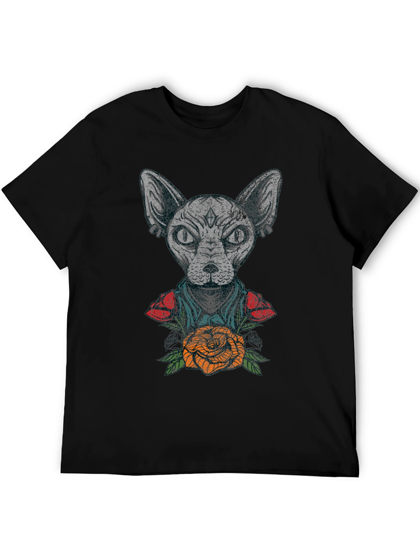 Sphynx Cat Tattoo Graphic T-Shirt