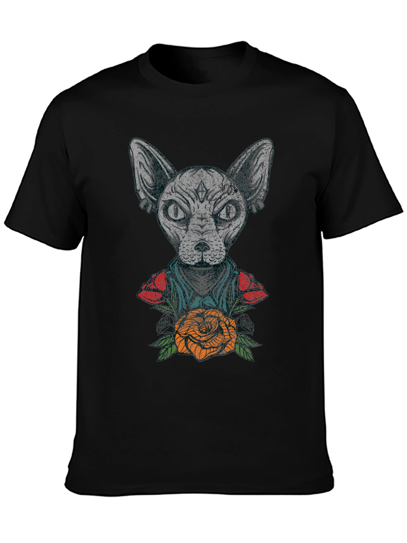 Sphynx Cat Tattoo Graphic T-Shirt