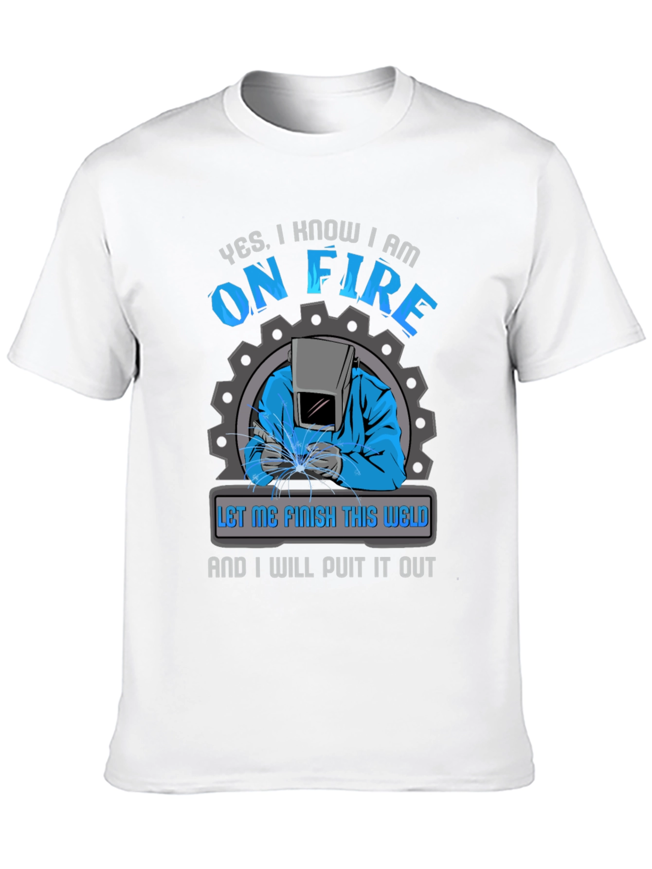 Welder On Fire Graphic T-Shirt