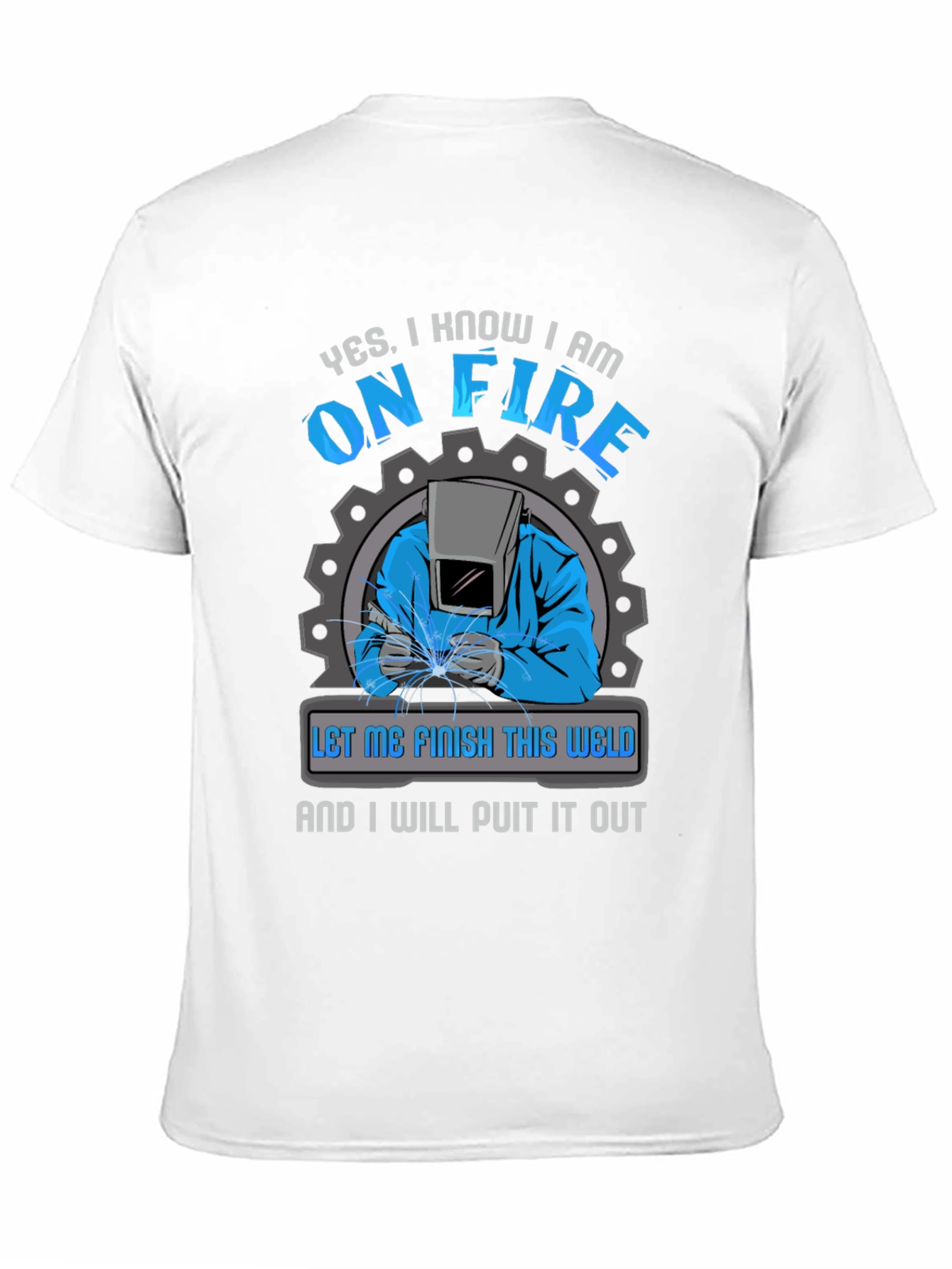 Welder On Fire Graphic T-Shirt