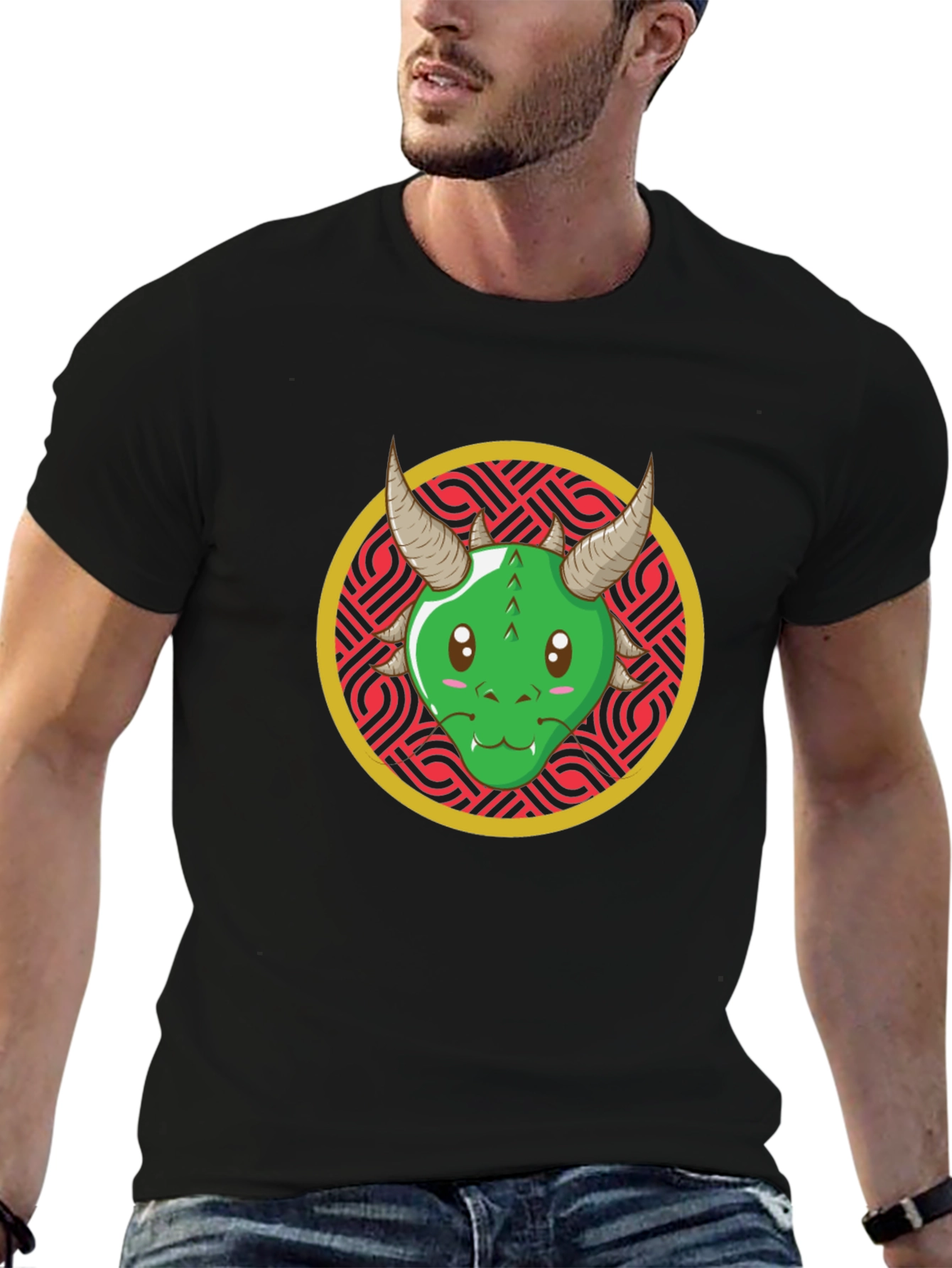 Kawaii Dragon T-Shirt - Black Graphic Tee