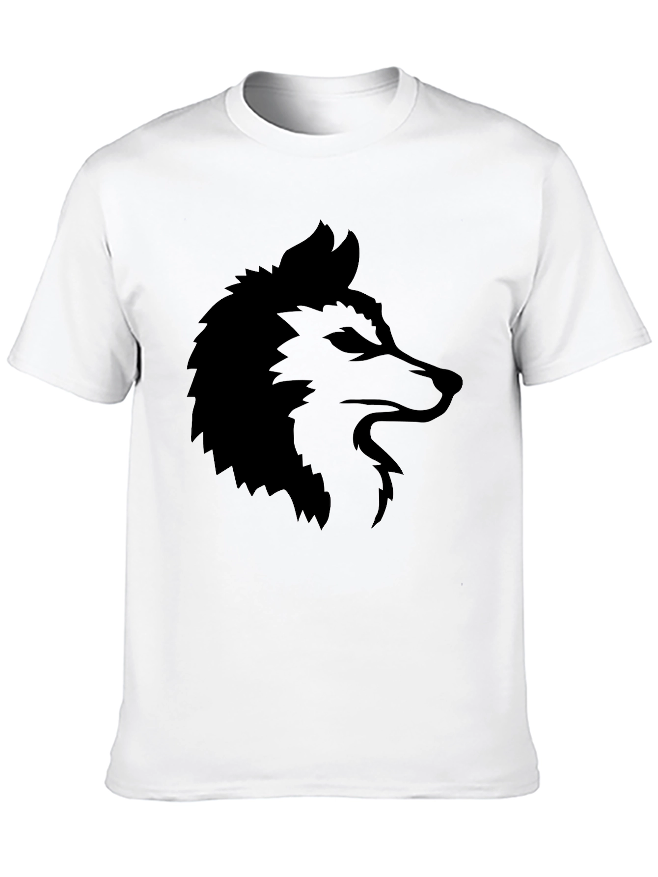 Black Wolf Graphic Tee - Mens Casual T-Shirt