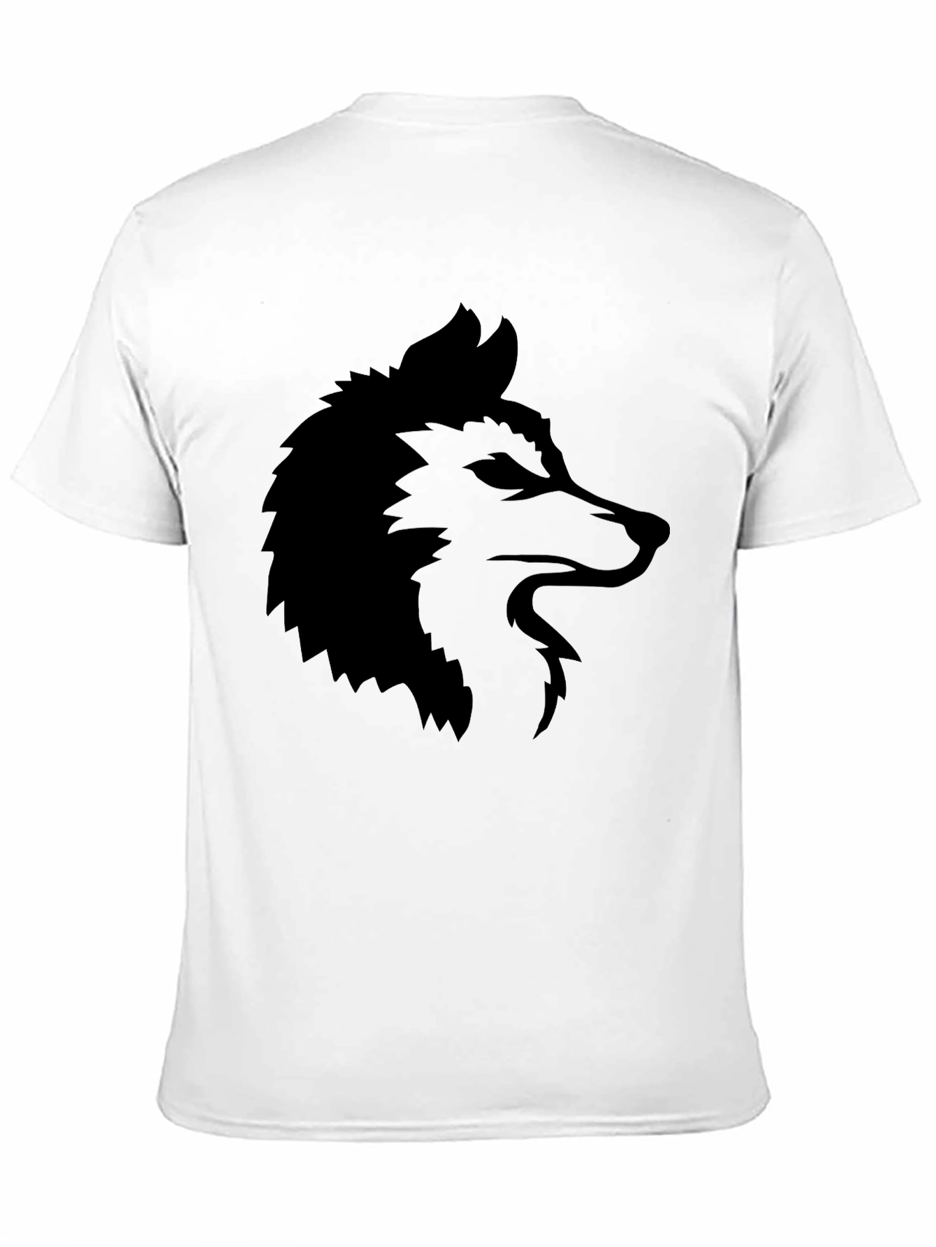 Black Wolf Graphic Tee - Mens Casual T-Shirt