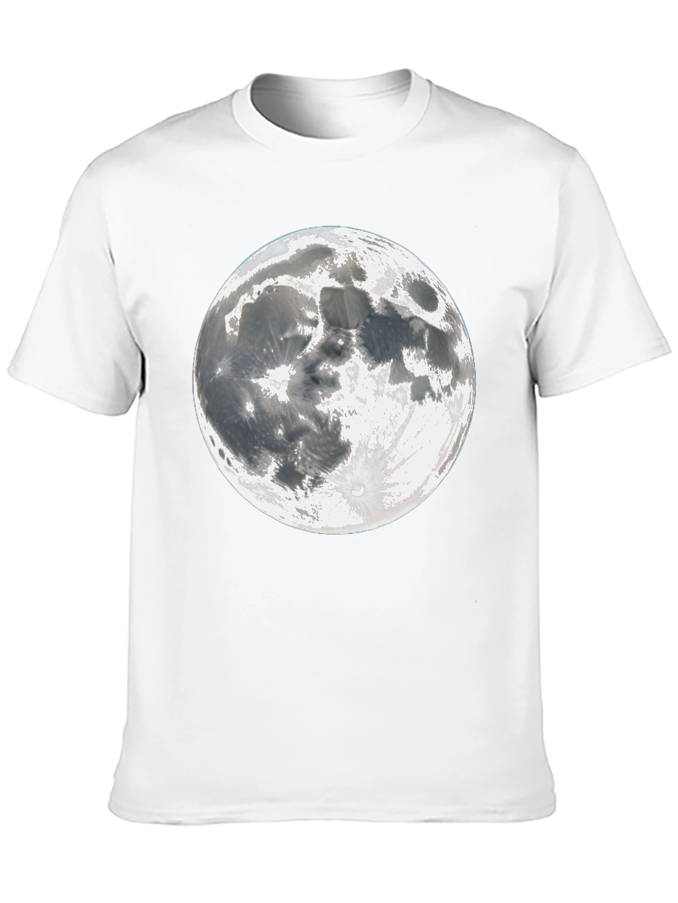 Moon Graphic Tee - Black Cotton Lunar Design T-Shirt