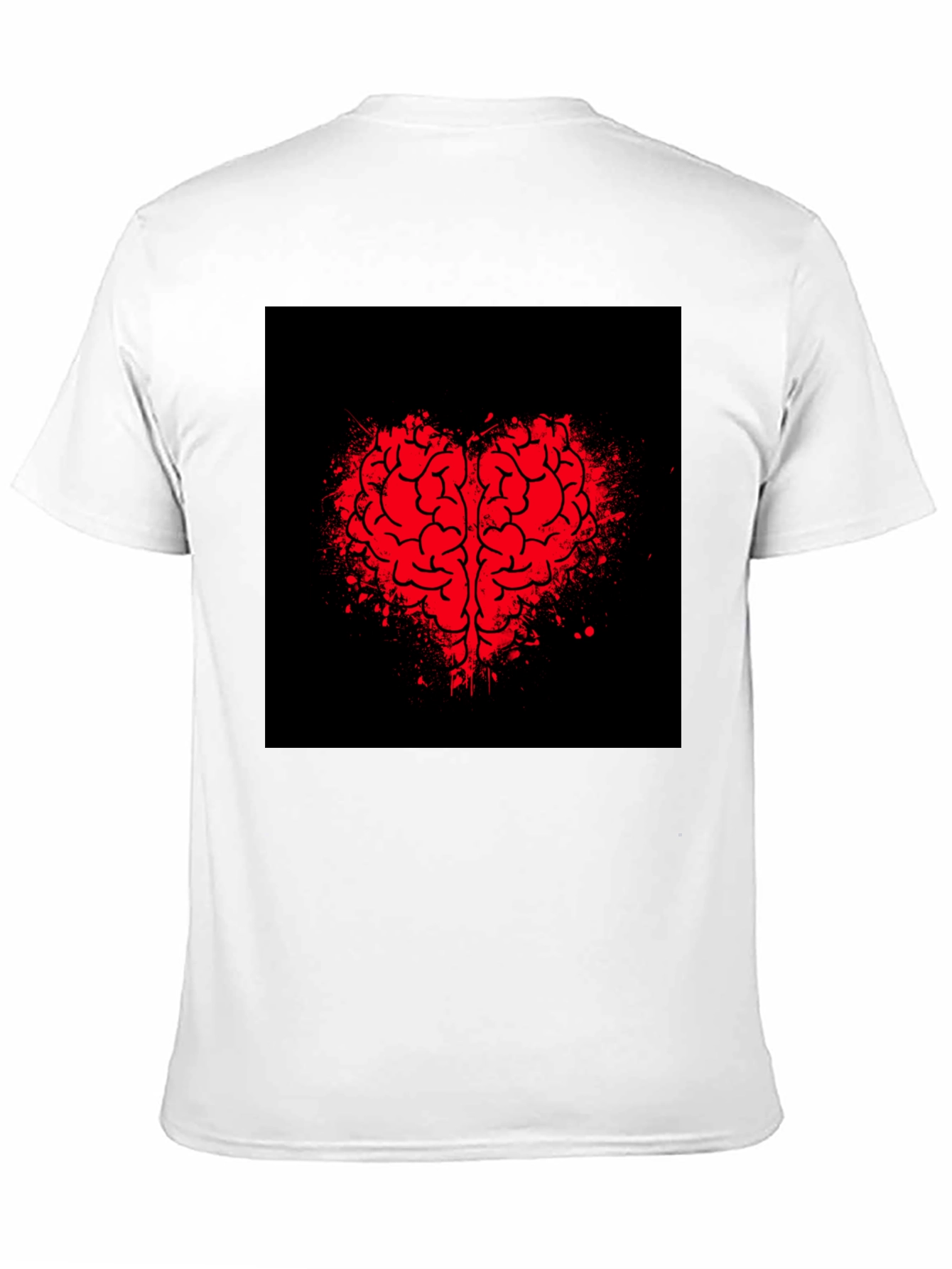 Brain Heart Graphic Tee - Mens Black T-Shirt