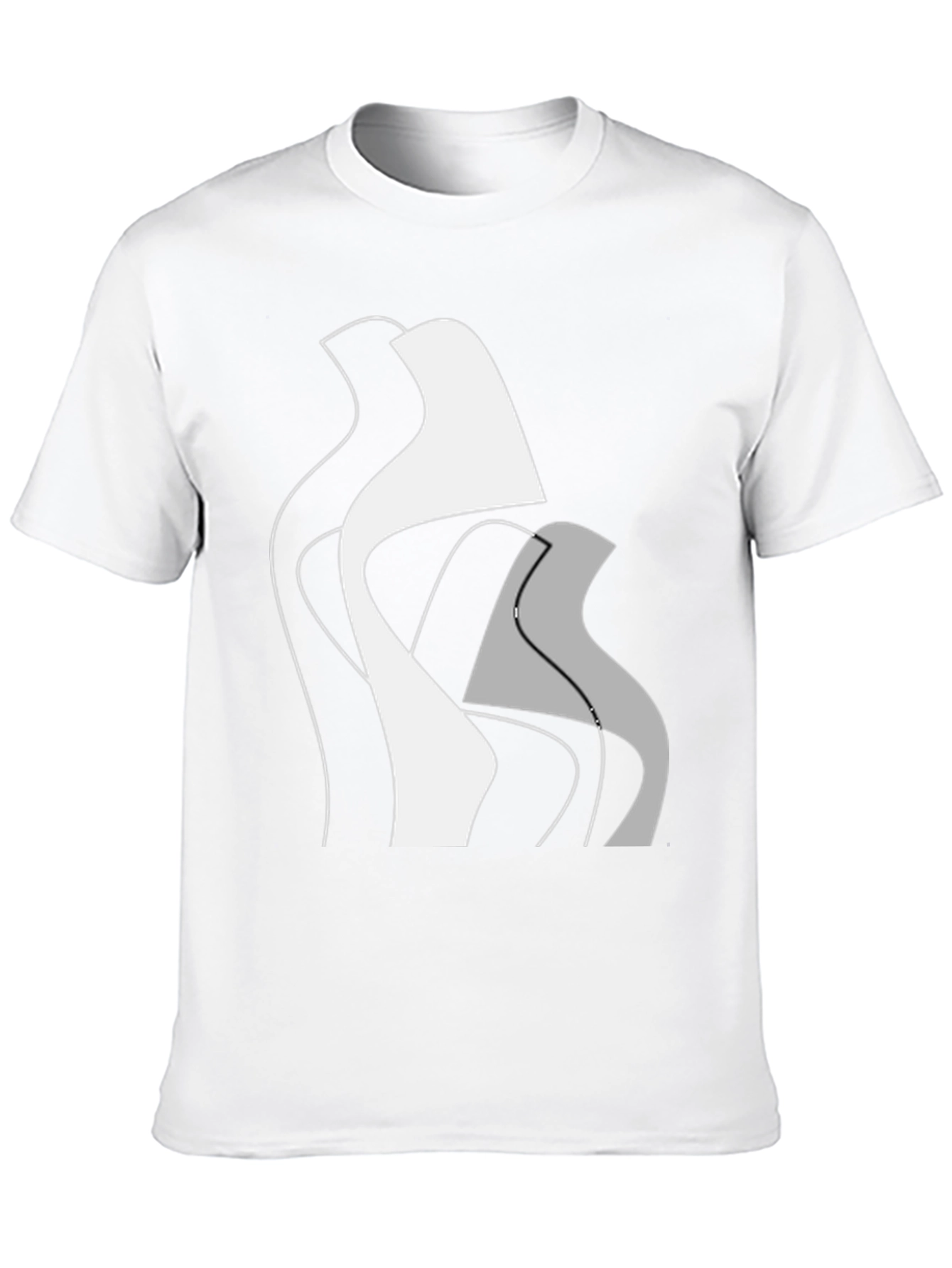 Abstract Modern Art Graphic Tee - Black