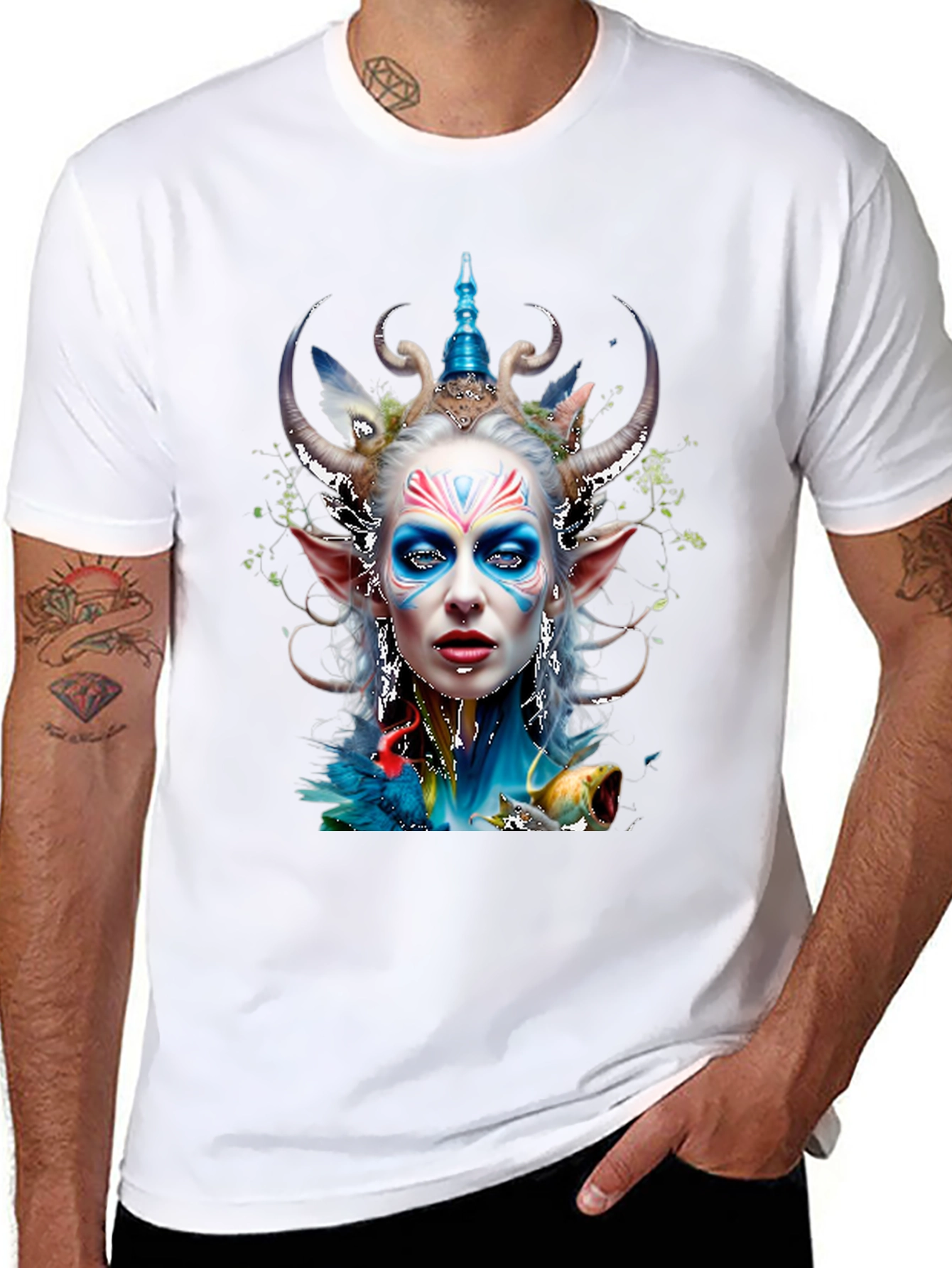 Fantasy Elf Queen Graphic Tee - Unique Design