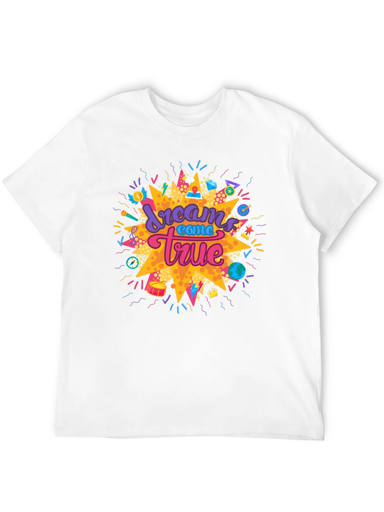 Dreams Come True Graphic Tee - Trendy Black T-Shirt