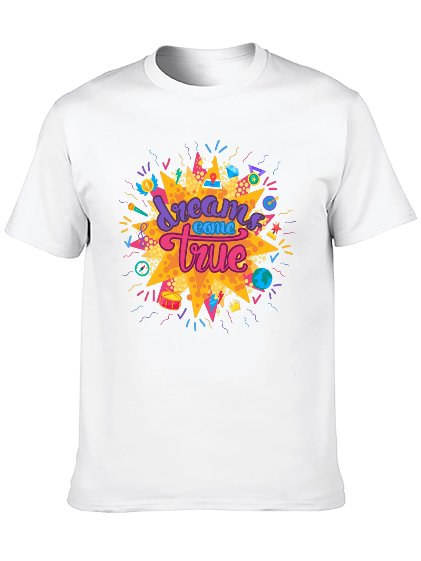 Dreams Come True Graphic Tee - Trendy Black T-Shirt