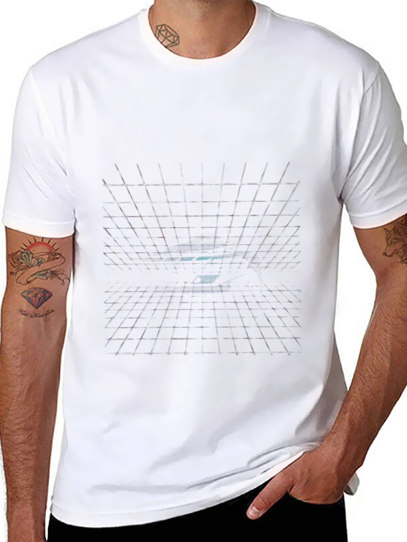 Gridscape Black Tee