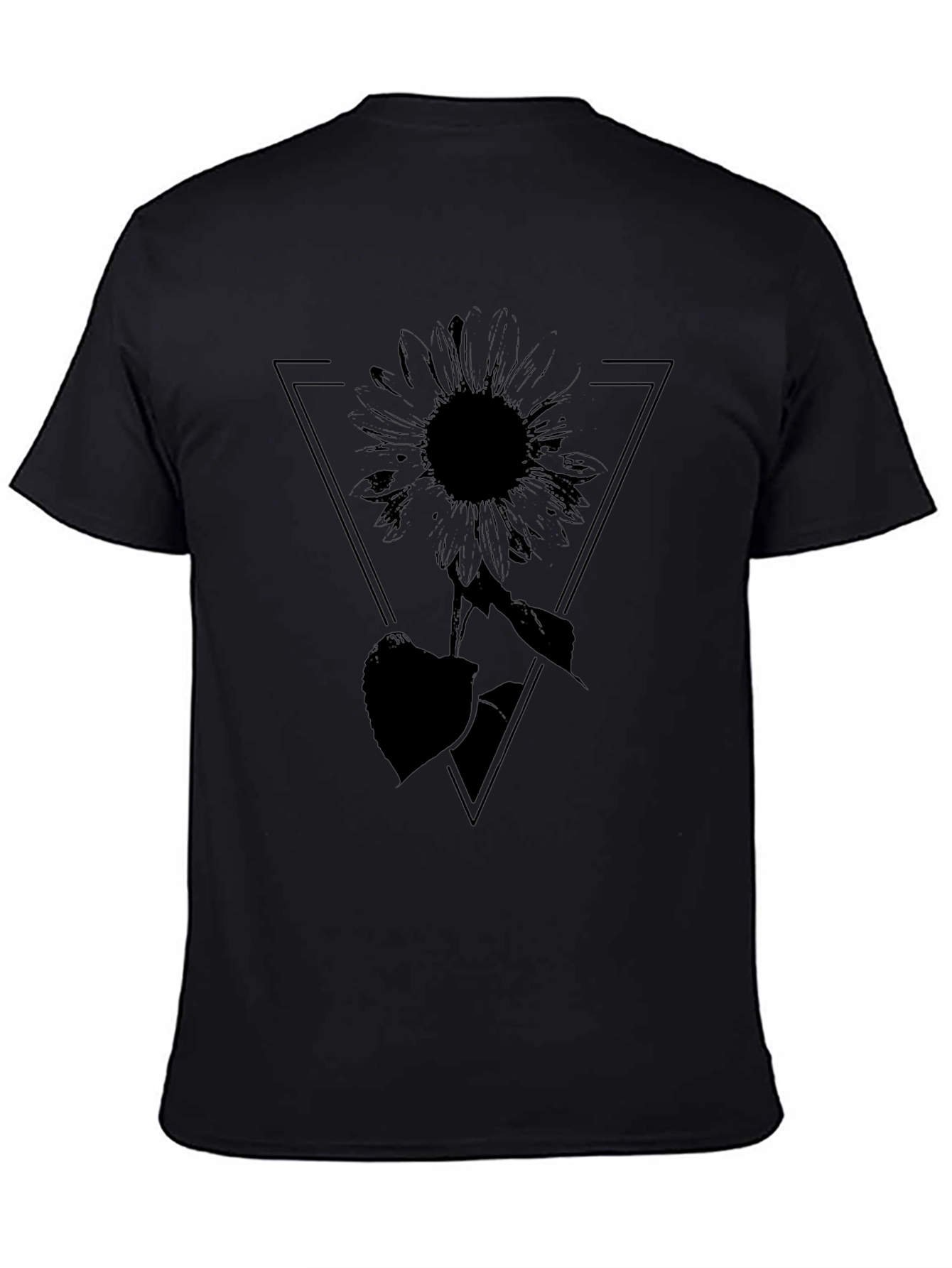 Black Sunflower Graphic Tee - Stylish Comfort