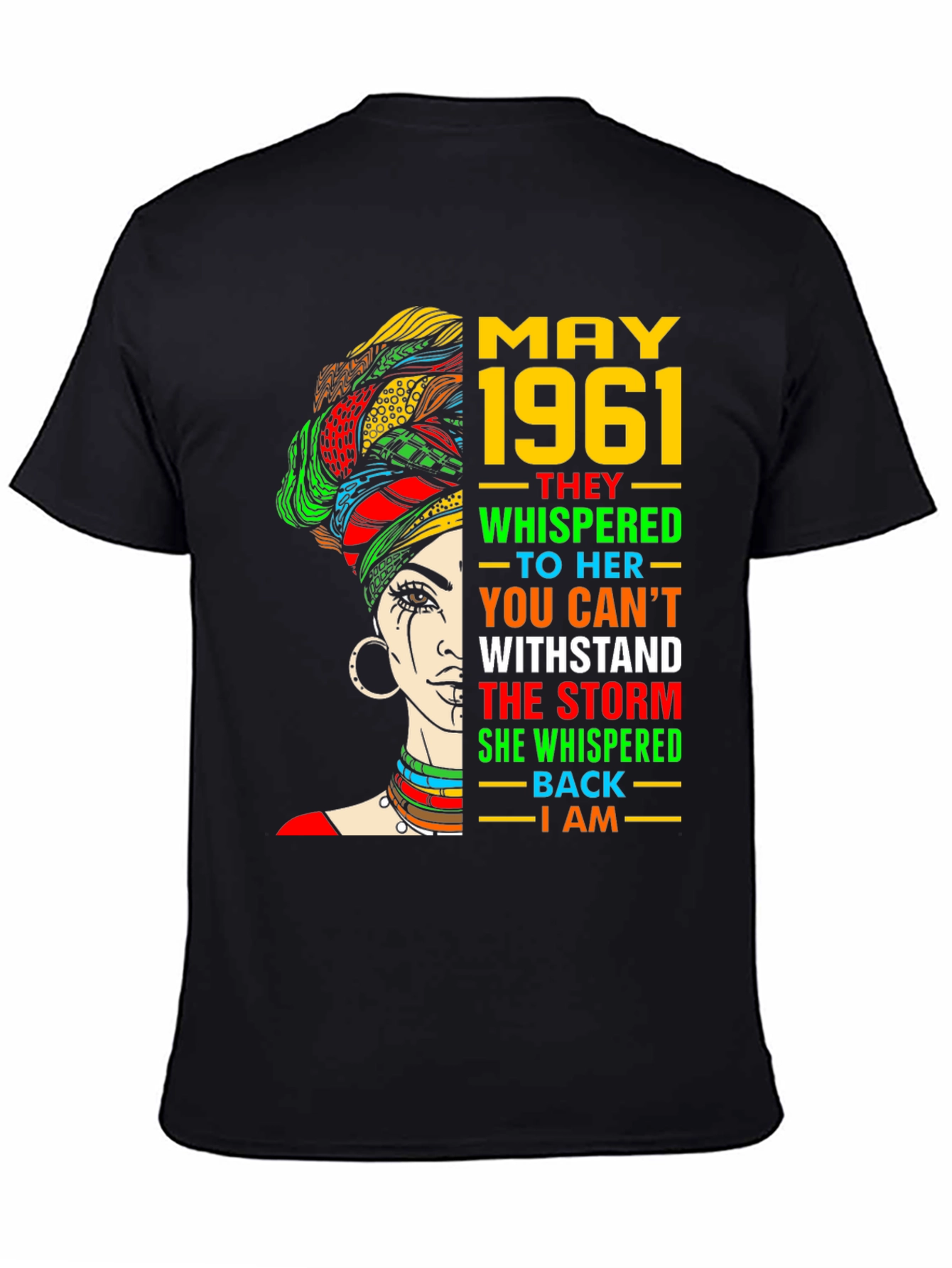 May 1961 Storm Woman Black Pride T-Shirt
