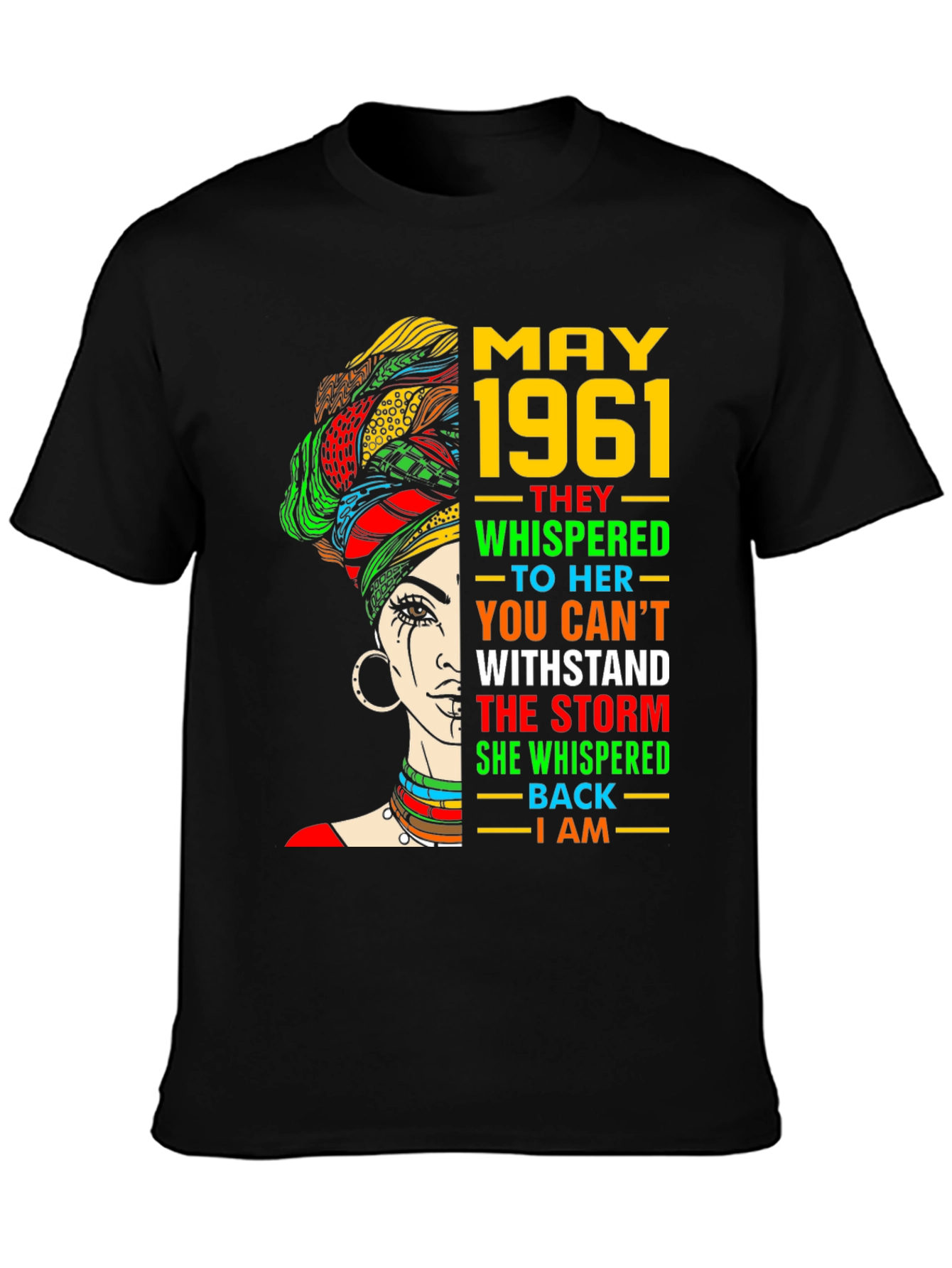 May 1961 Storm Woman Black Pride T-Shirt
