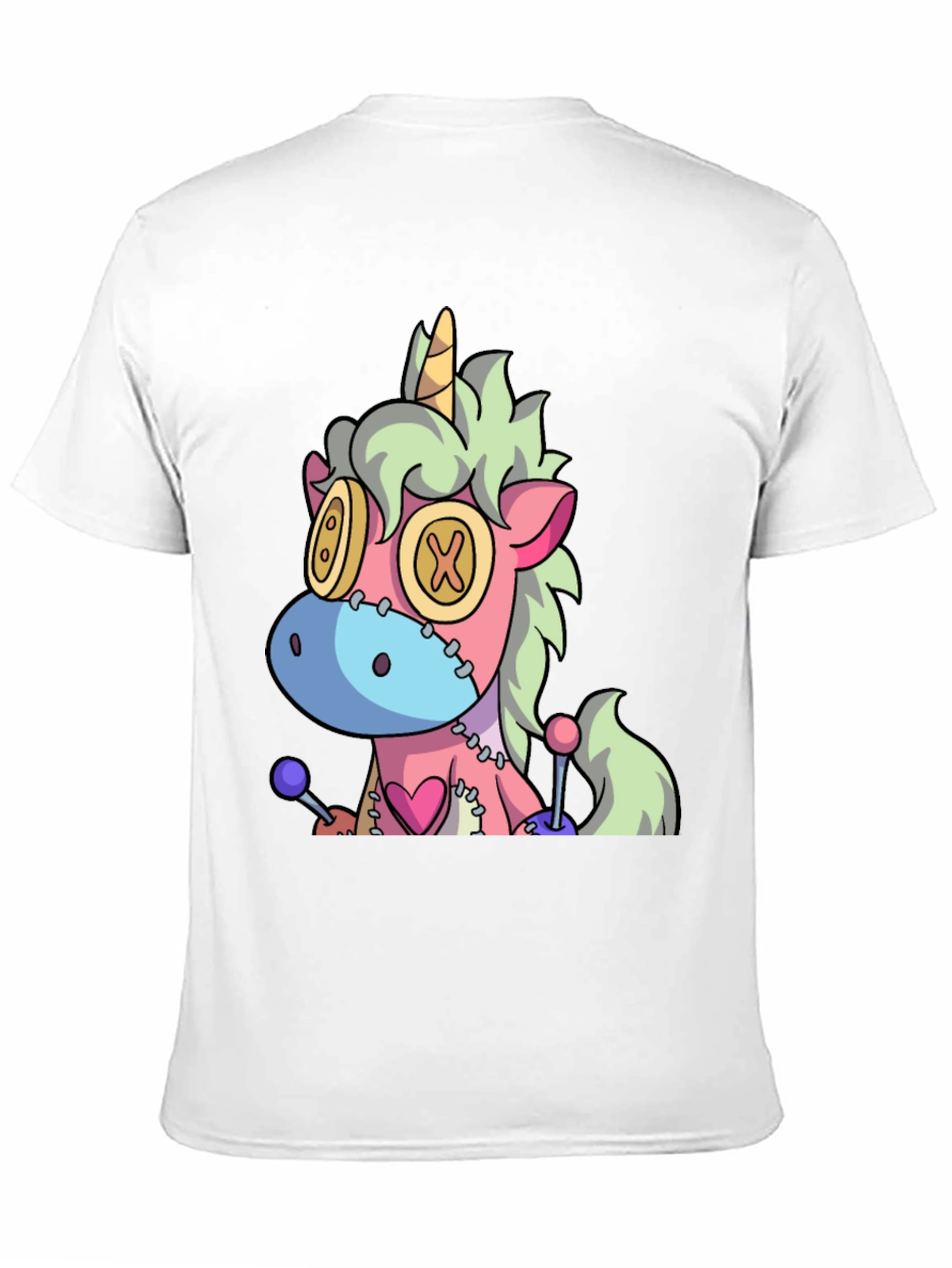 Unicorn Cartoon Graphic Black Tee