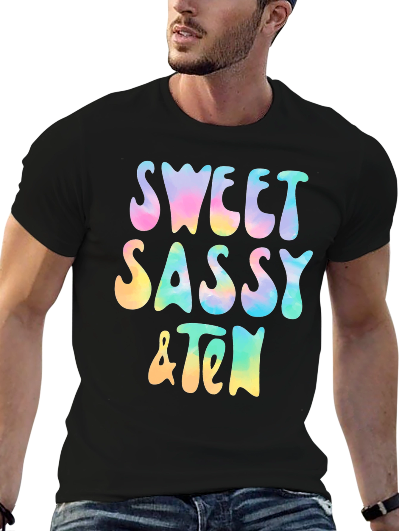 Sweet Sassy & Ten Graphic Tee - Black