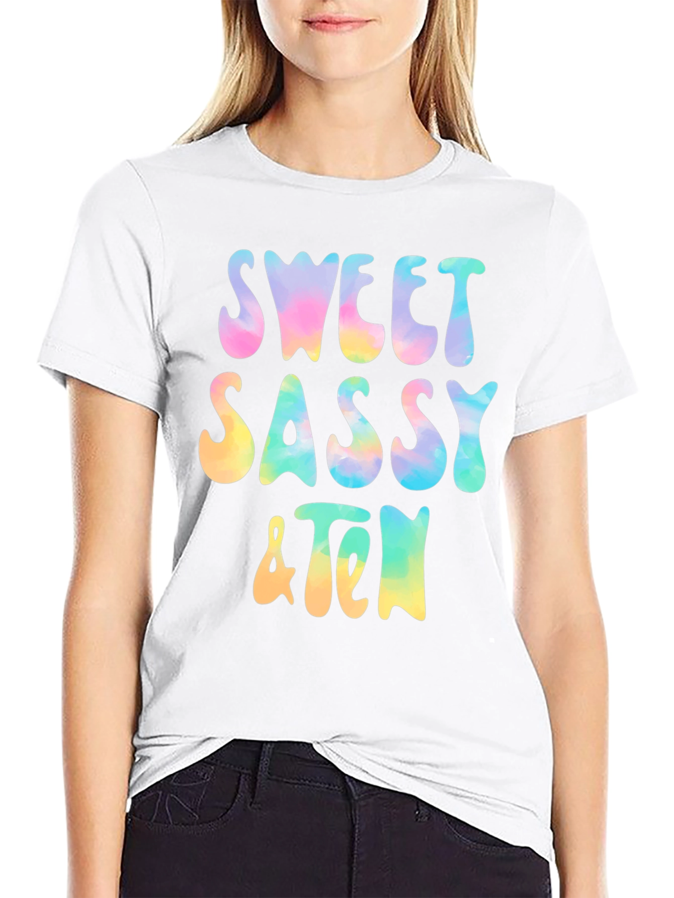 Sweet Sassy & Ten Graphic Tee - Black