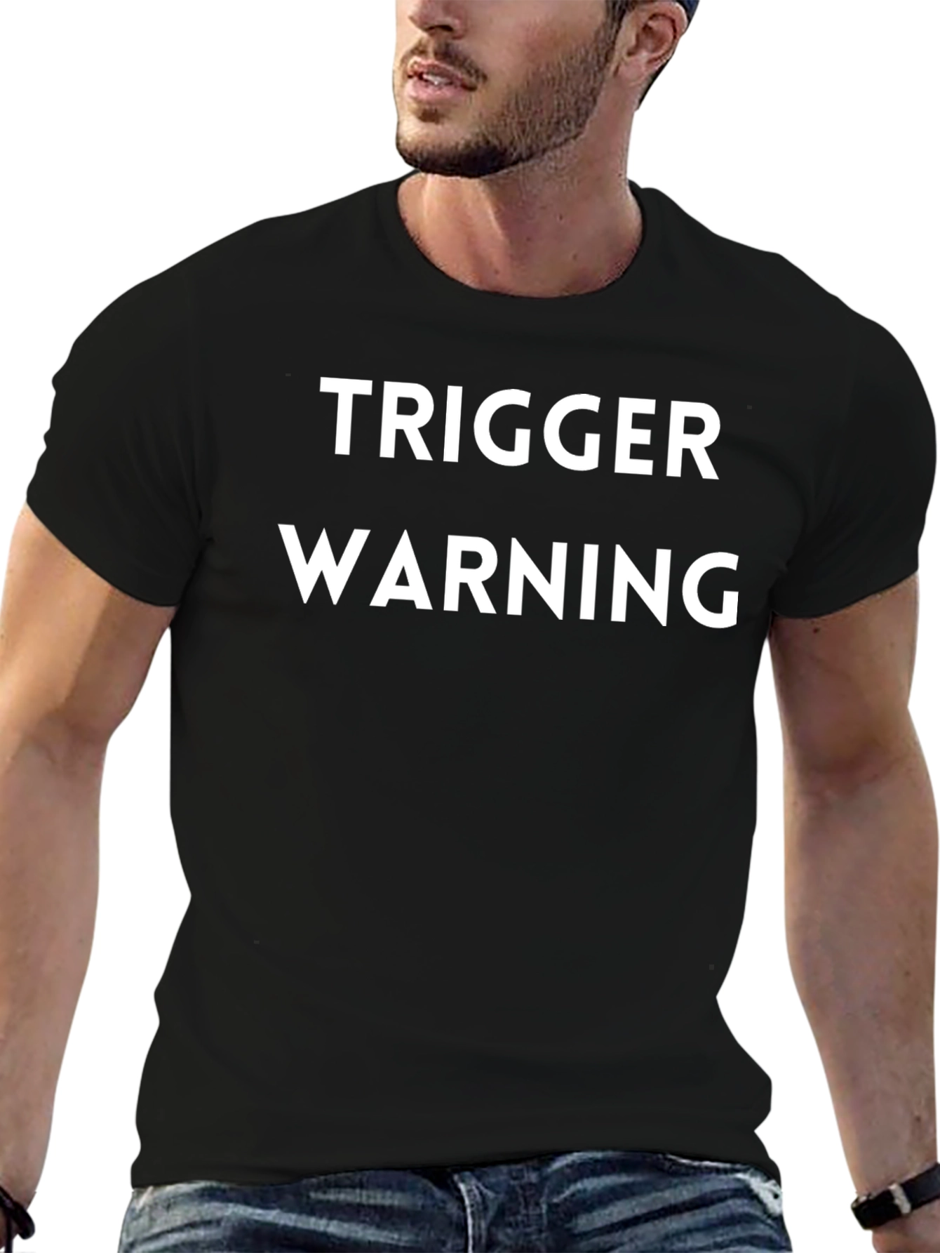Trigger Warning Graphic Tee - Black