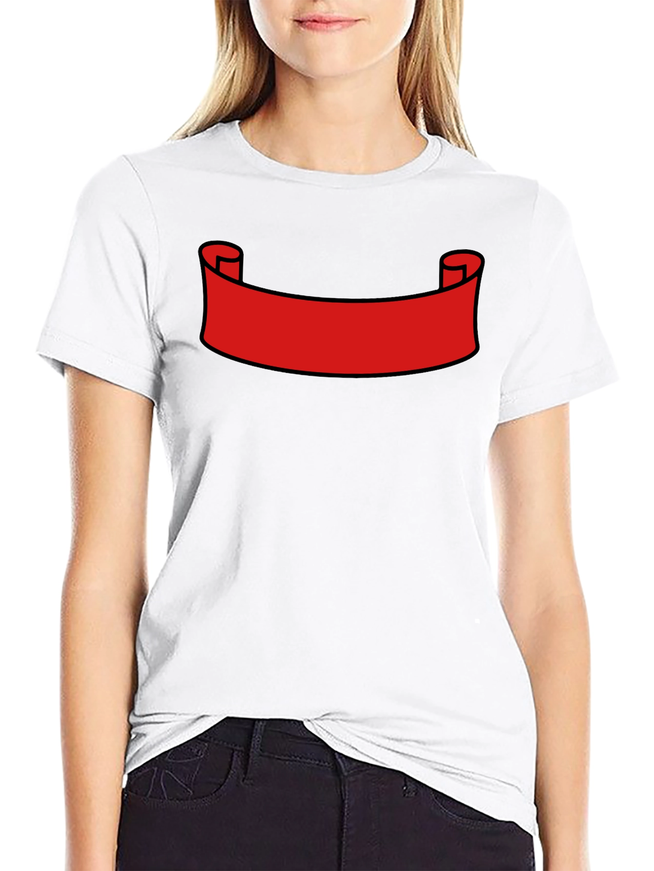 Red Banner Black Tee