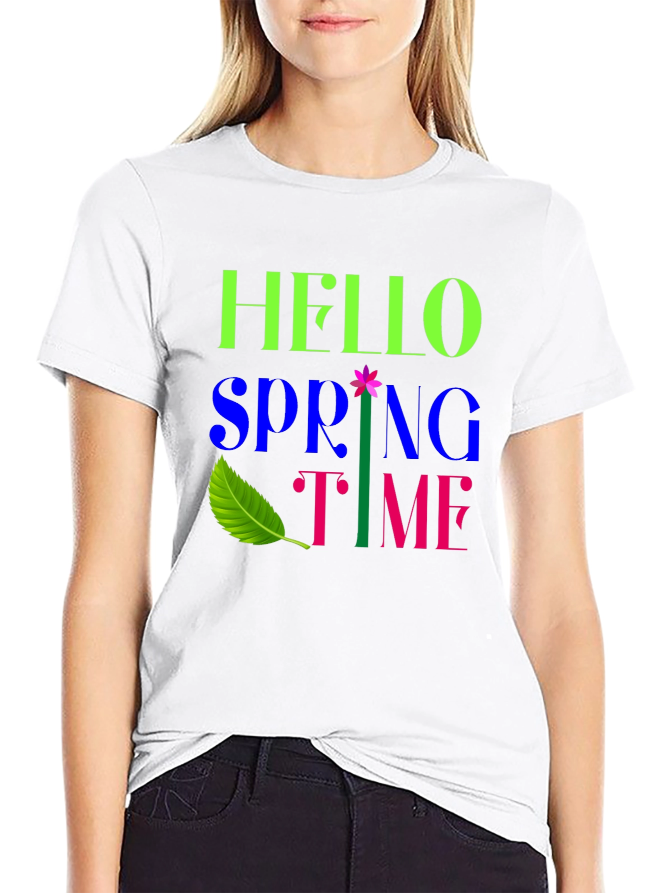 Hello Spring Time Graphic T-Shirt