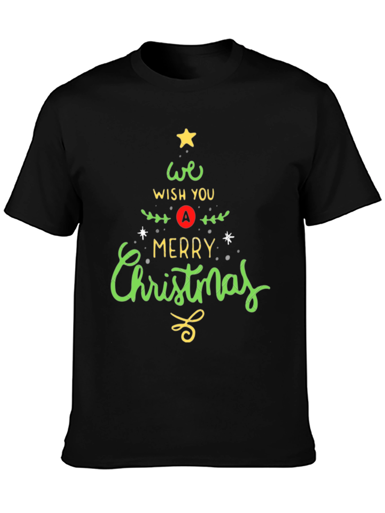 Merry Christmas Tree Graphic T-Shirt