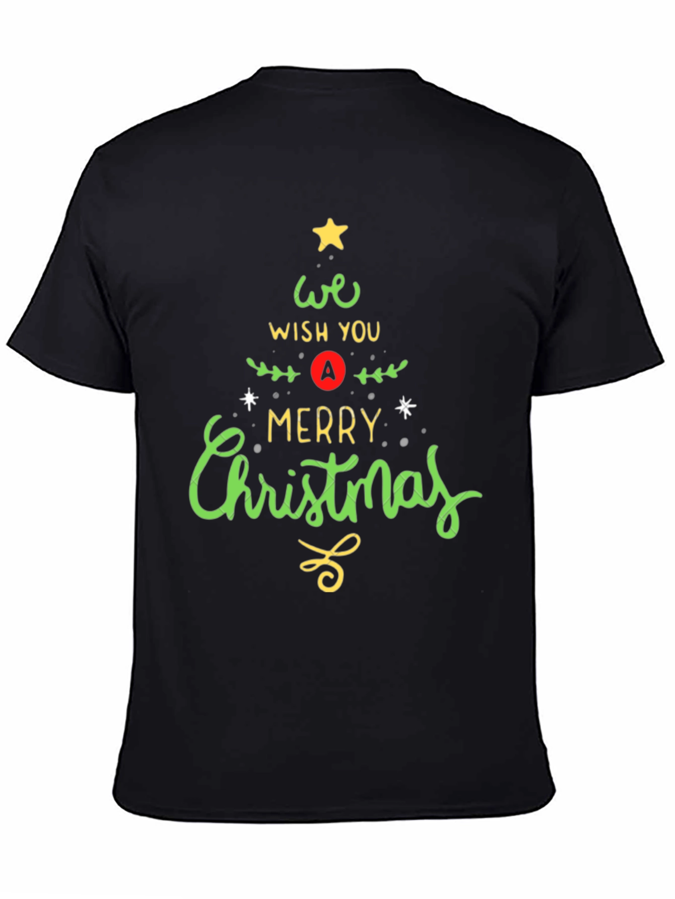 Merry Christmas Tree Graphic T-Shirt