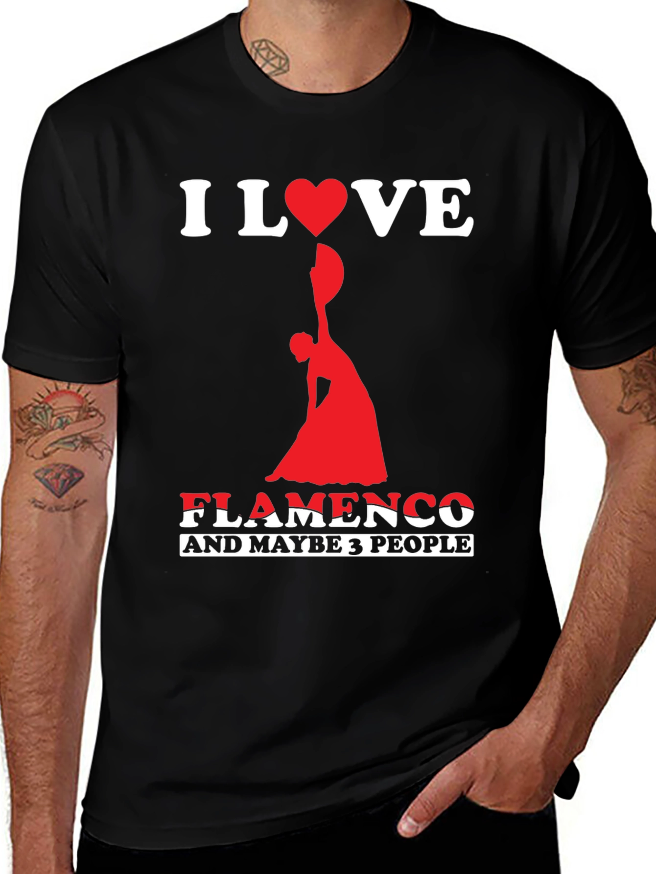 I Love Flamenco T-Shirt - Dancer Graphic Tee