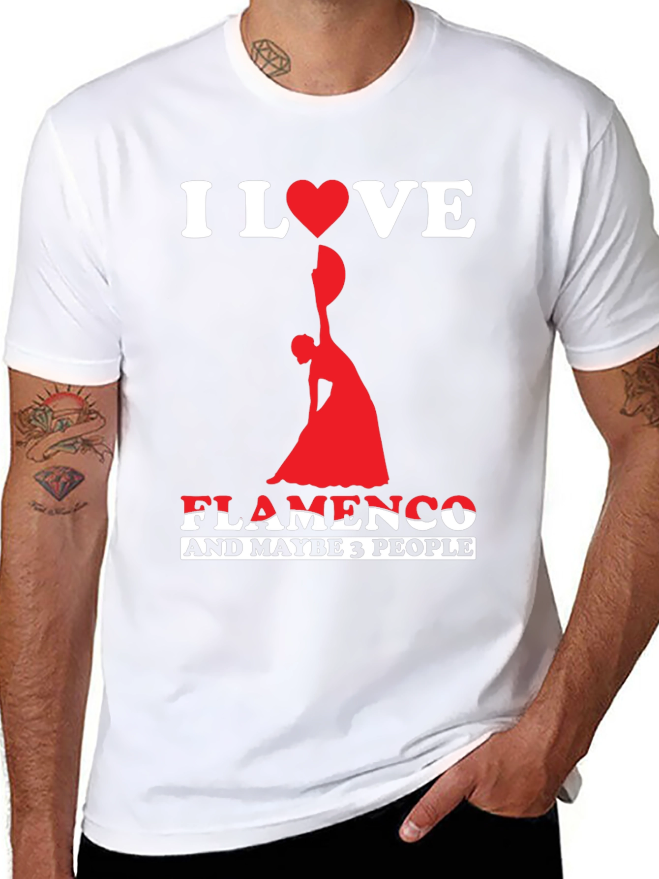 I Love Flamenco T-Shirt - Dancer Graphic Tee