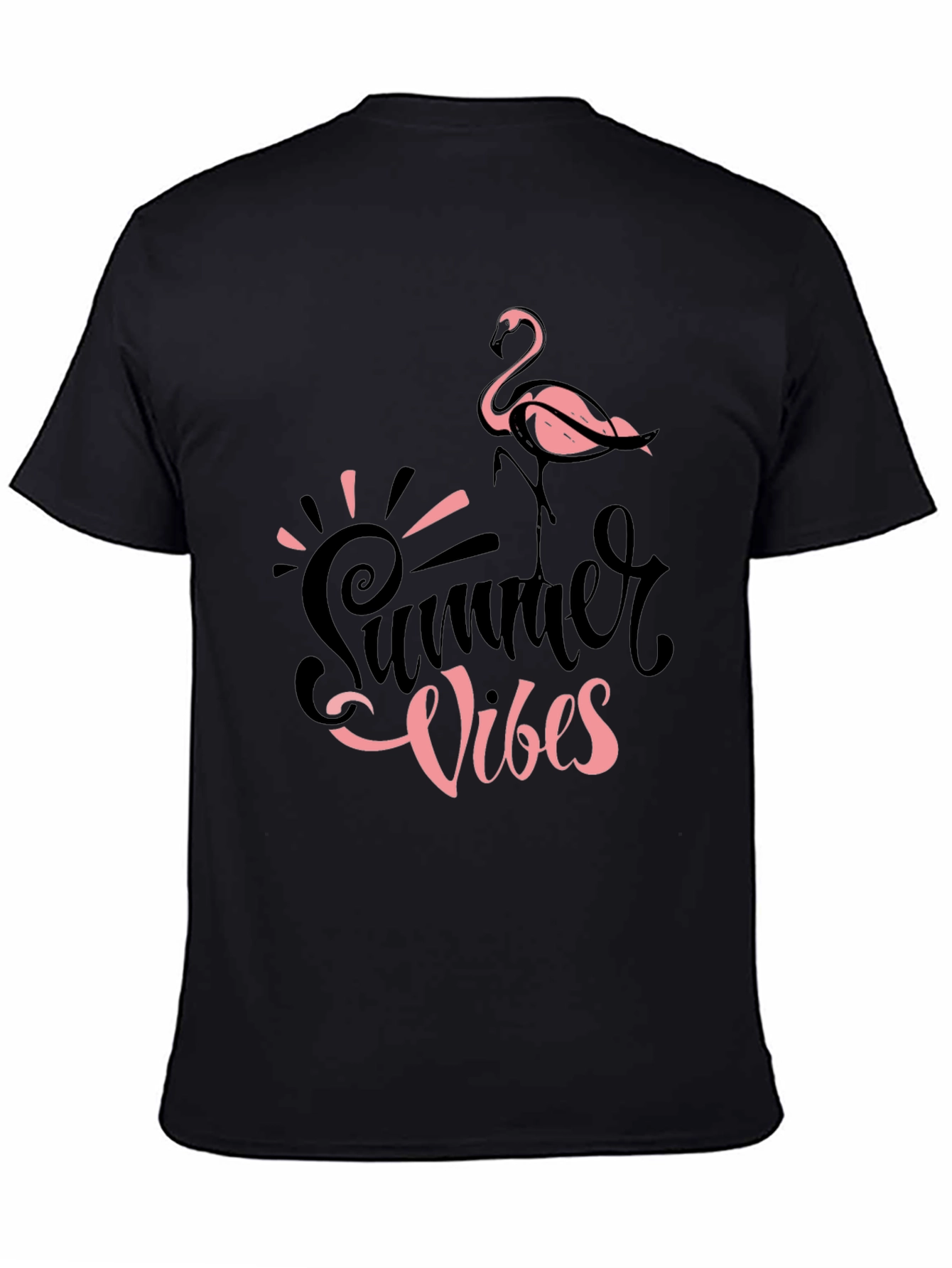 Summer Vibes Flamingo Graphic Tee - Casual Comfort