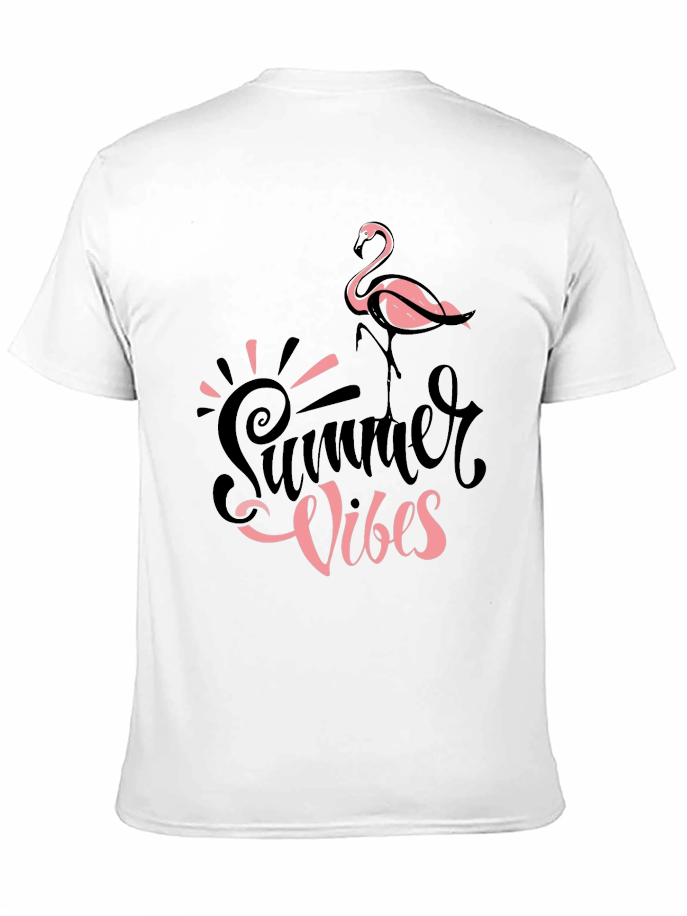 Summer Vibes Flamingo Graphic Tee - Casual Comfort