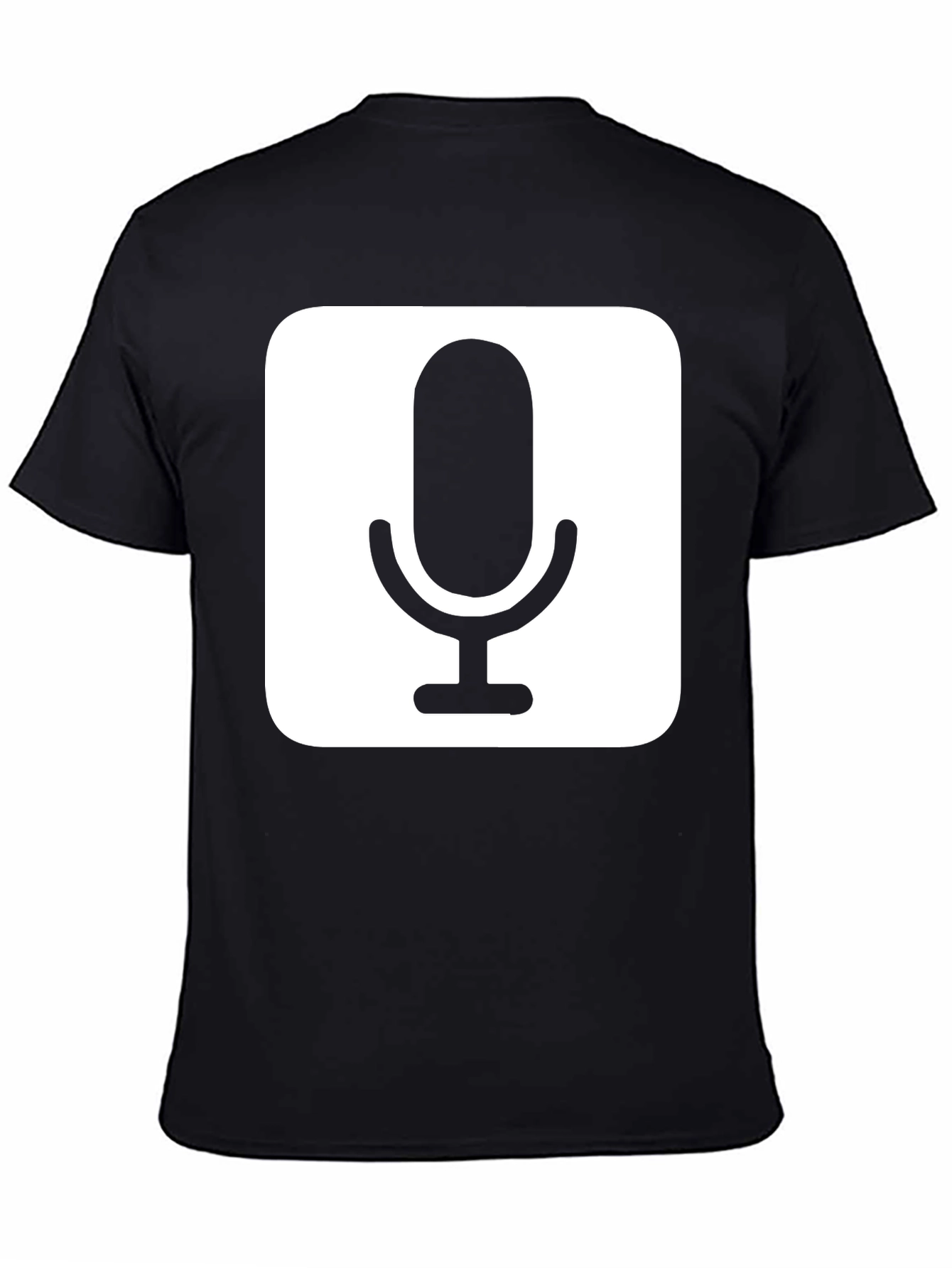 Mic Graphic Tee - Black Cotton T-Shirt