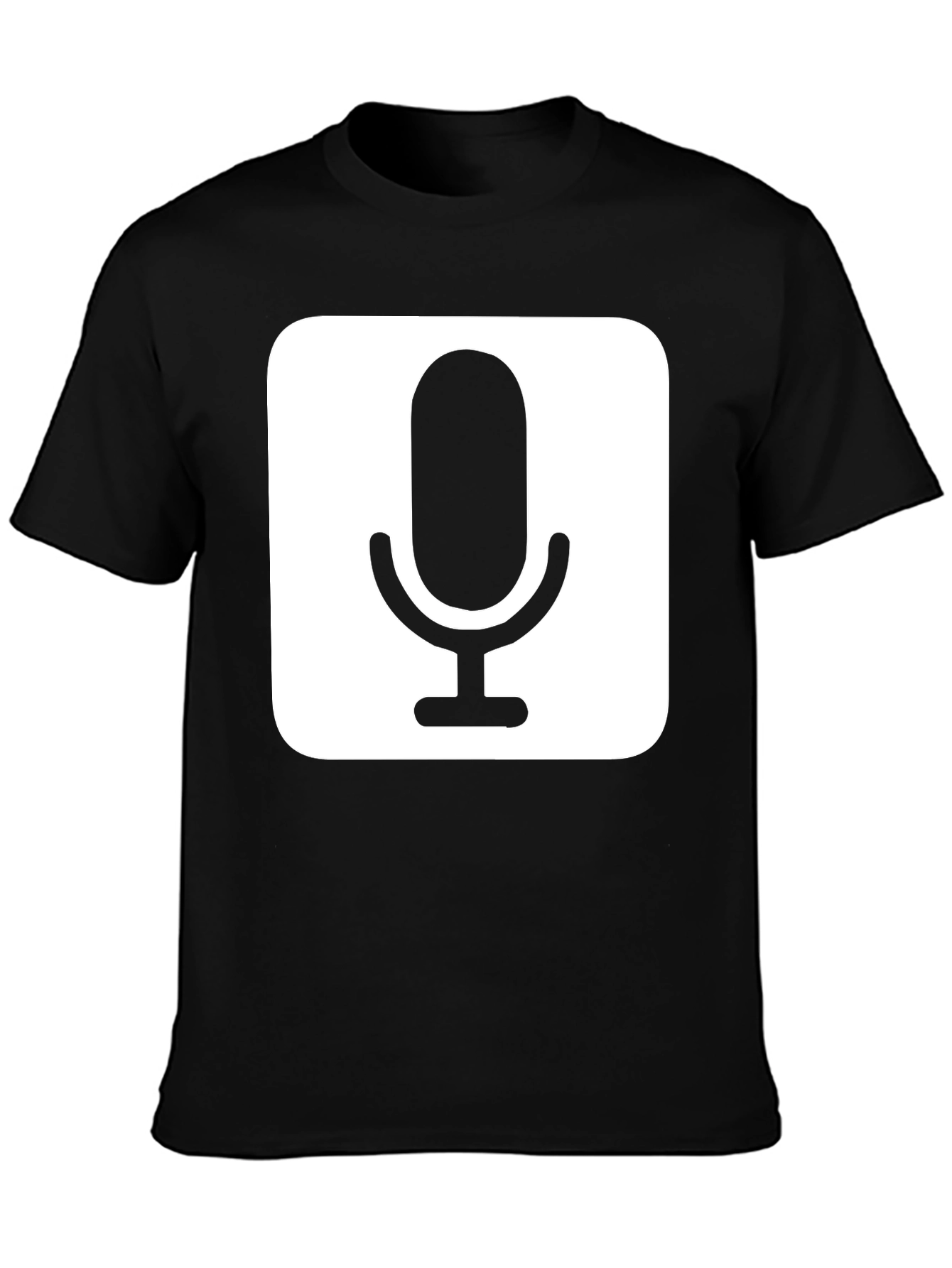 Mic Graphic Tee - Black Cotton T-Shirt
