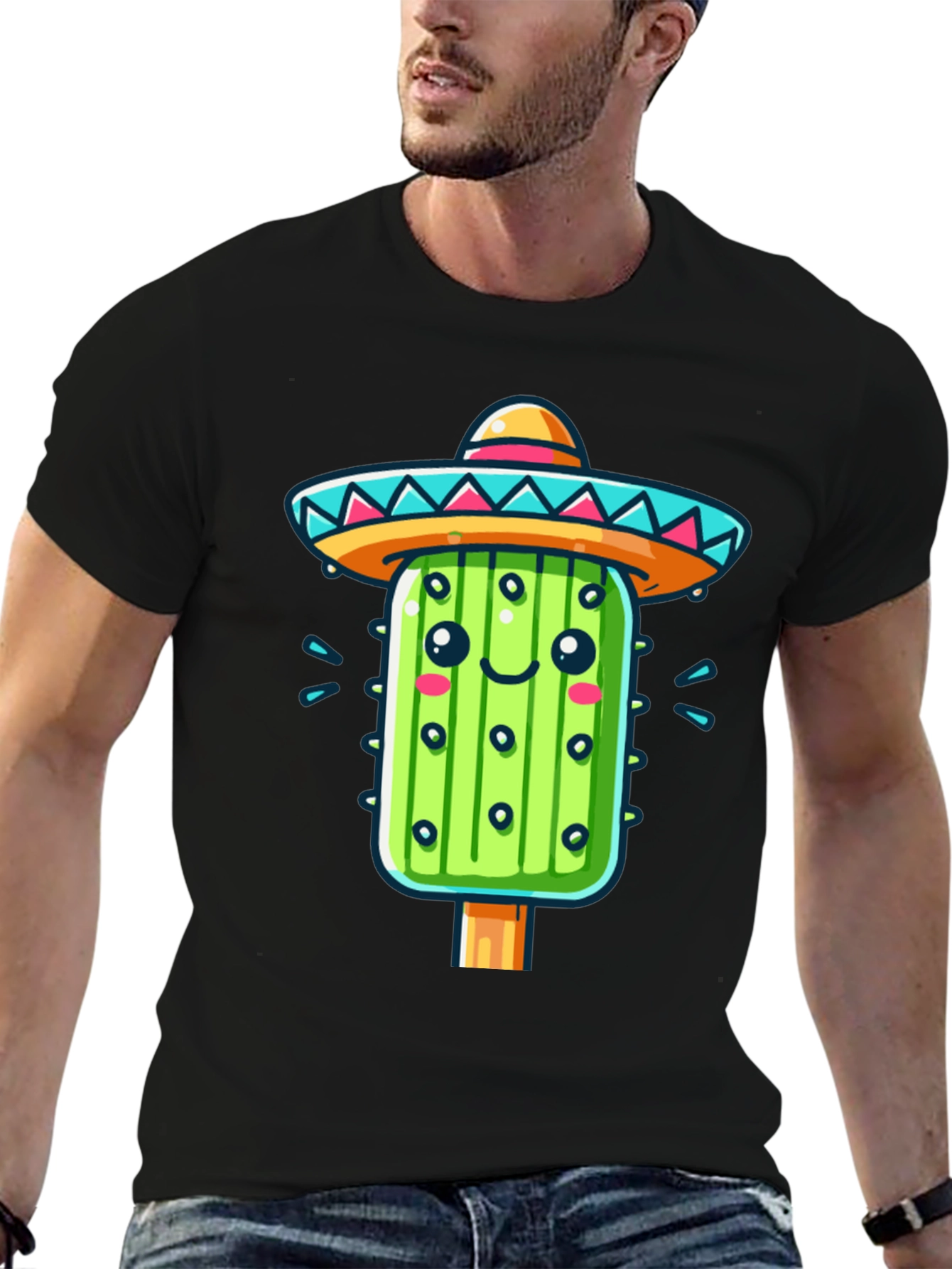 Cactus Sombrero Graphic Tee - Fun Fiesta Style!