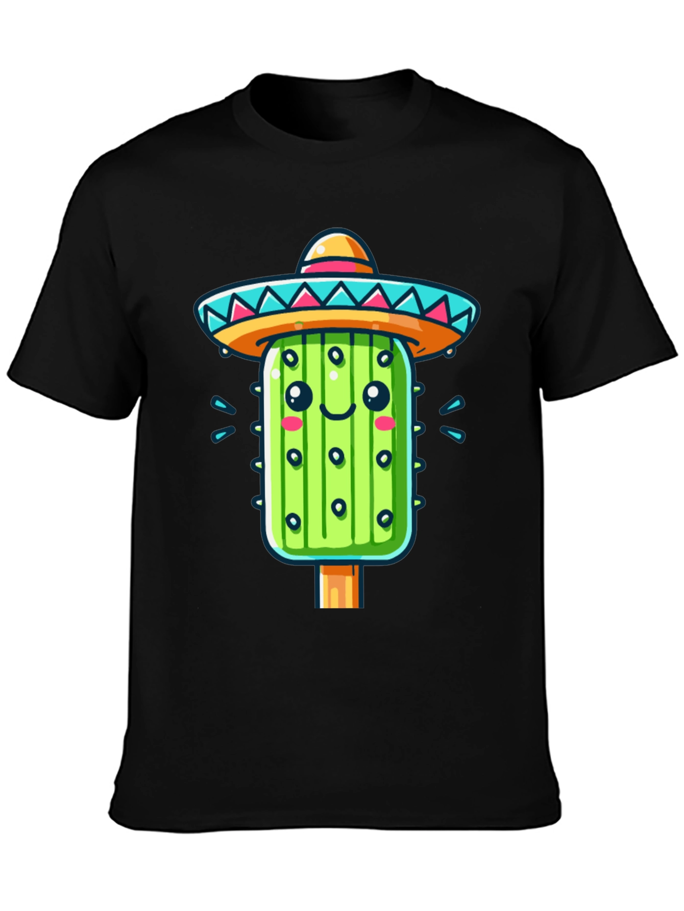 Cactus Sombrero Graphic Tee - Fun Fiesta Style!