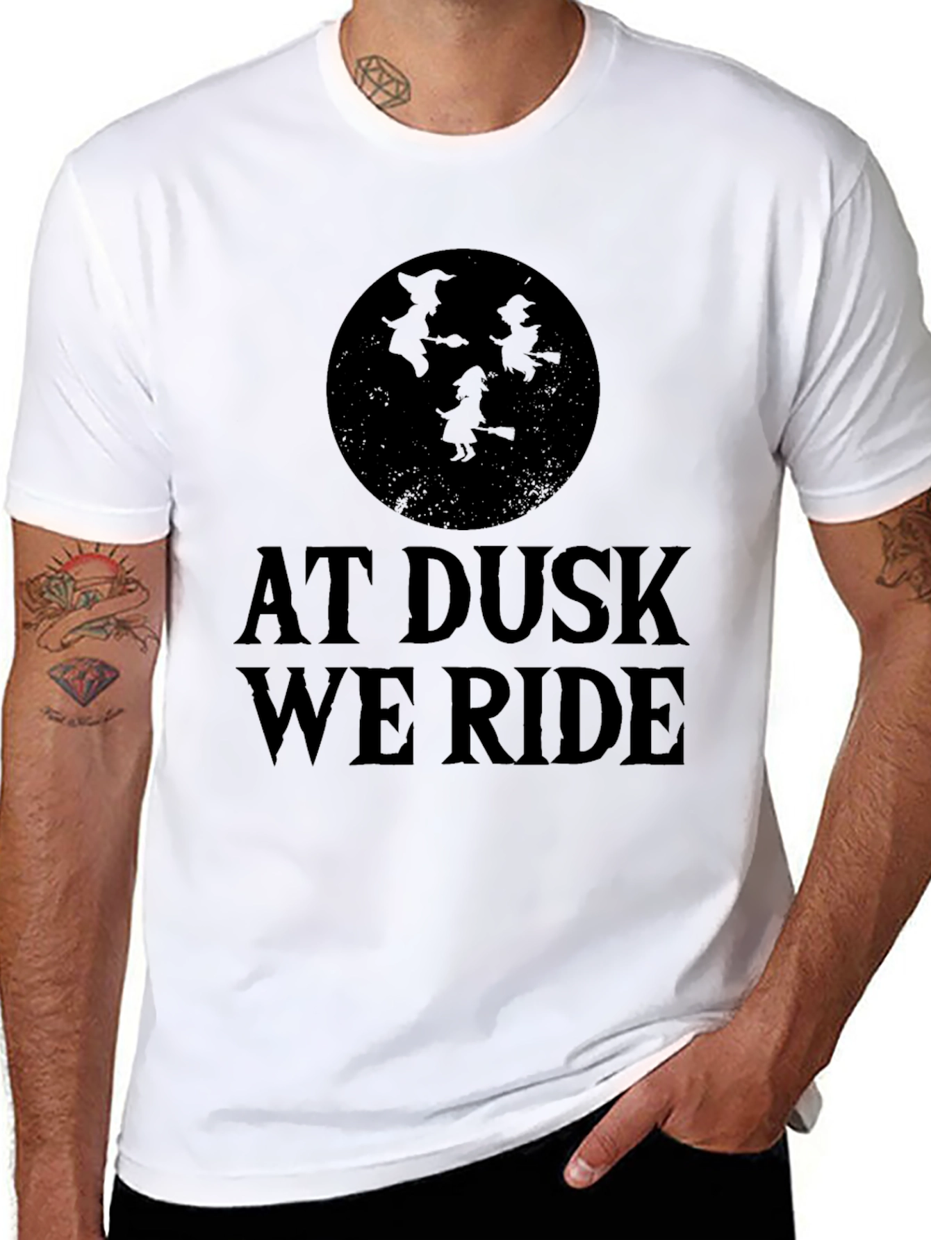 At Dusk We Ride Witch Graphic T-Shirt