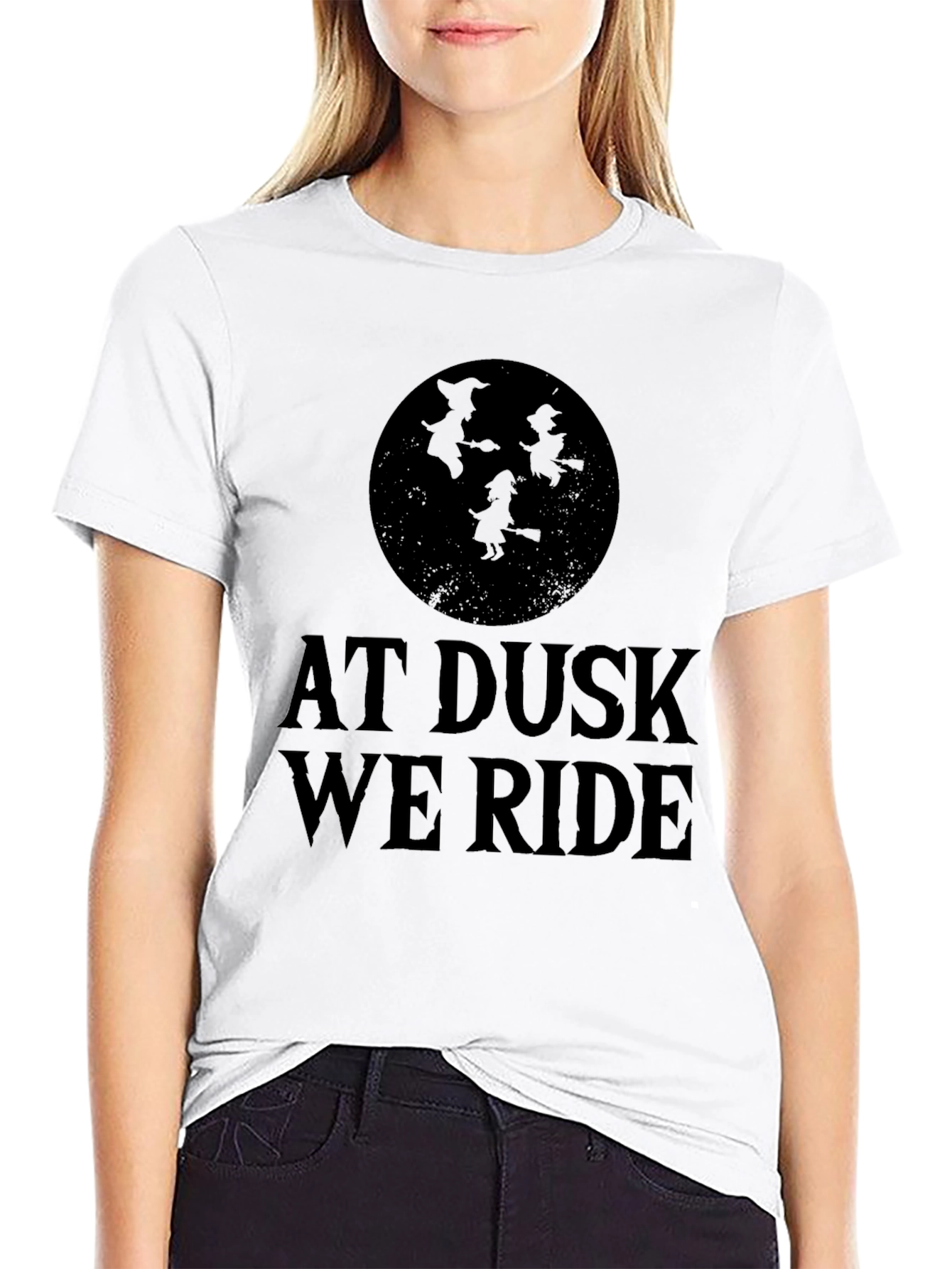 At Dusk We Ride Witch Graphic T-Shirt