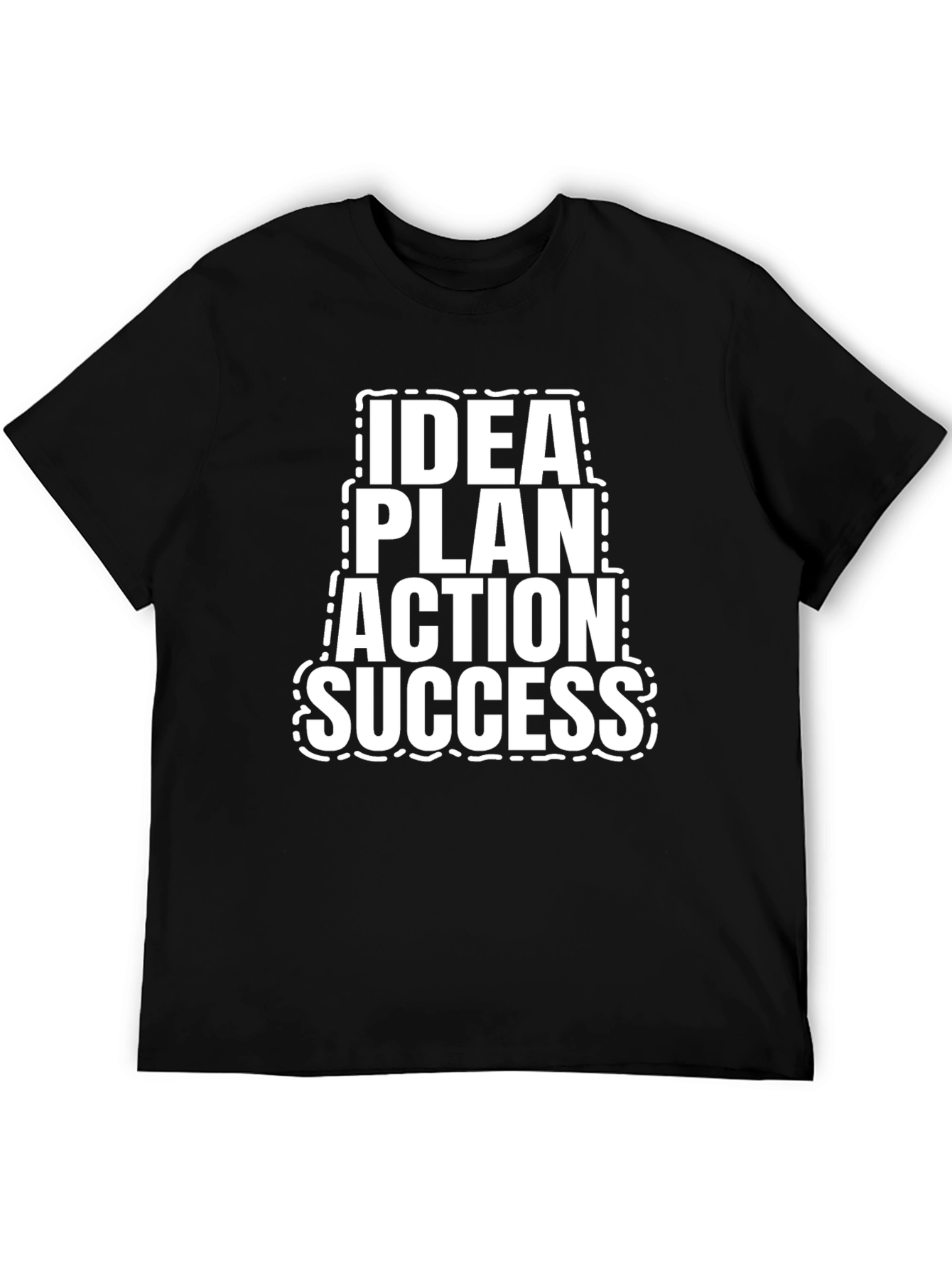 Idea Plan Action Success Black T-Shirt
