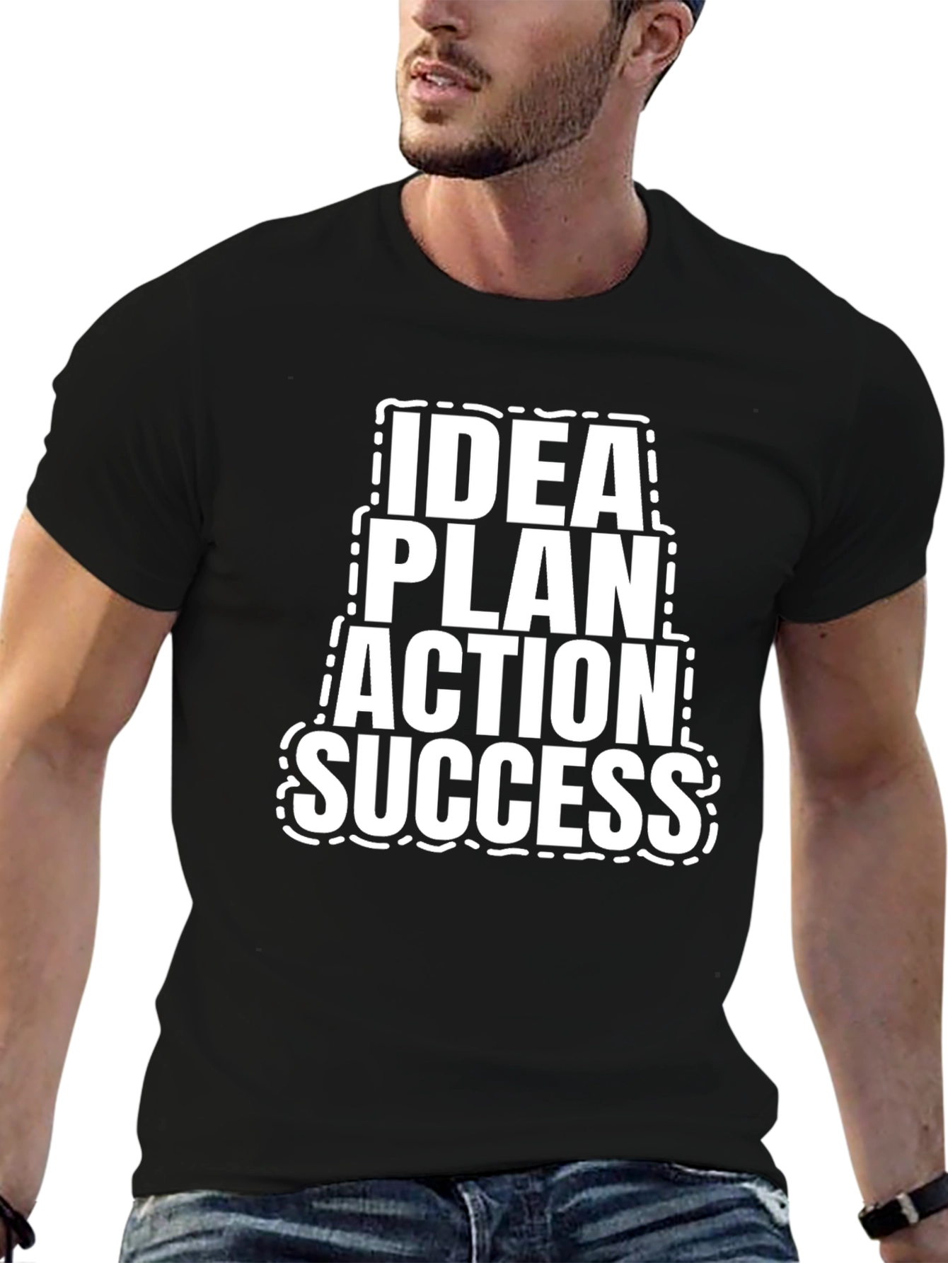 Idea Plan Action Success Black T-Shirt