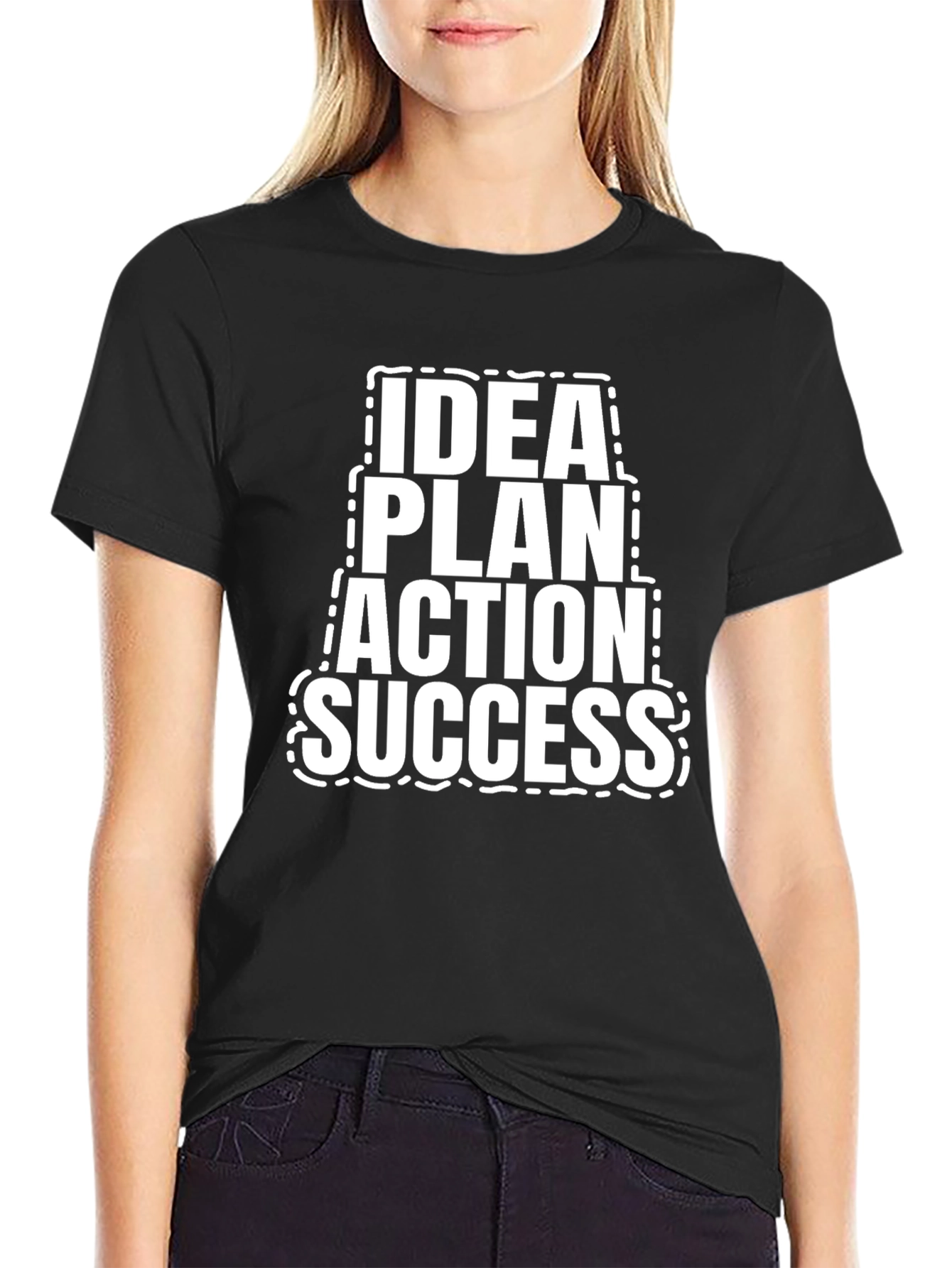 Idea Plan Action Success Black T-Shirt
