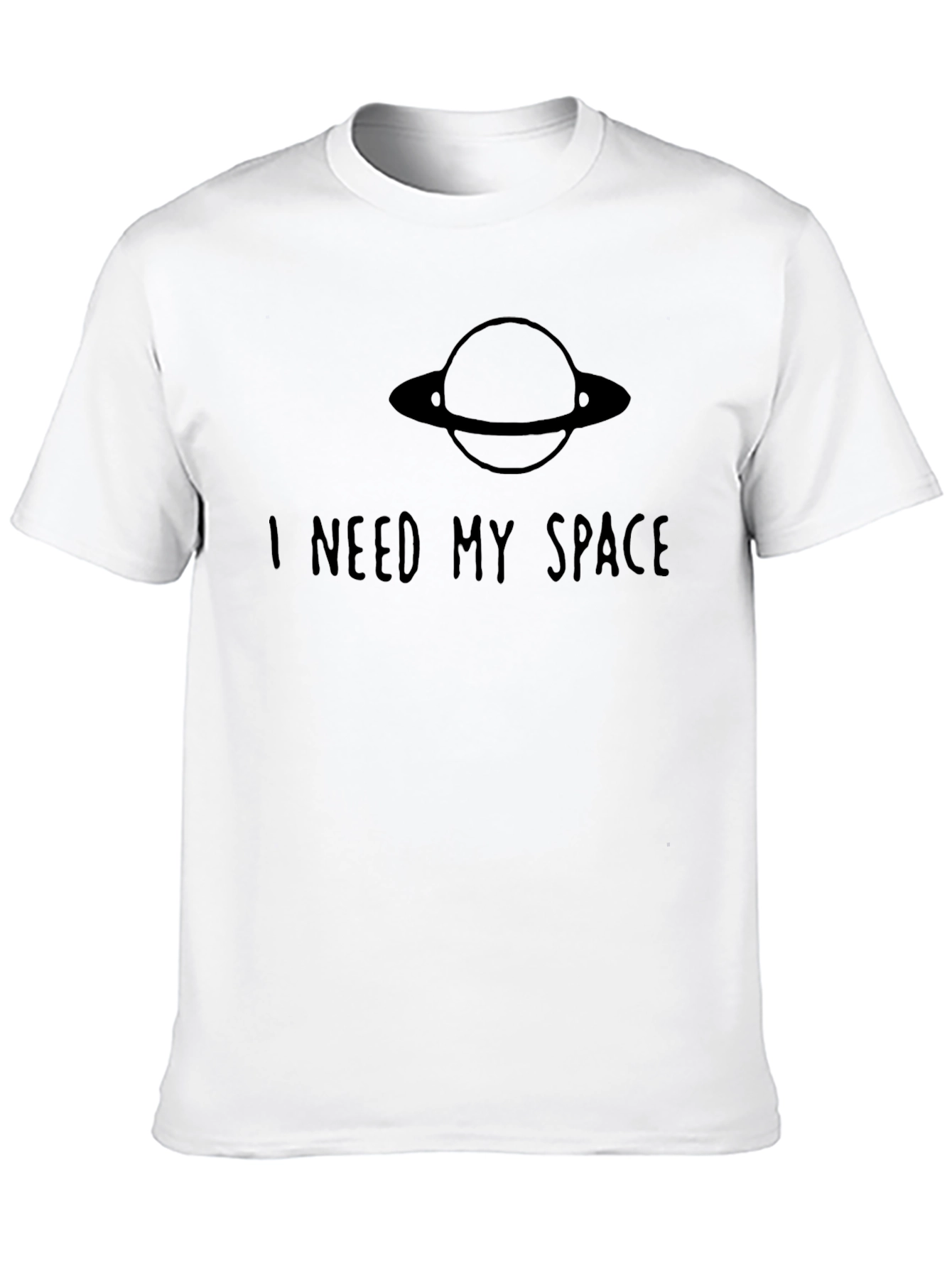 I Need My Space Black Graphic T-Shirt