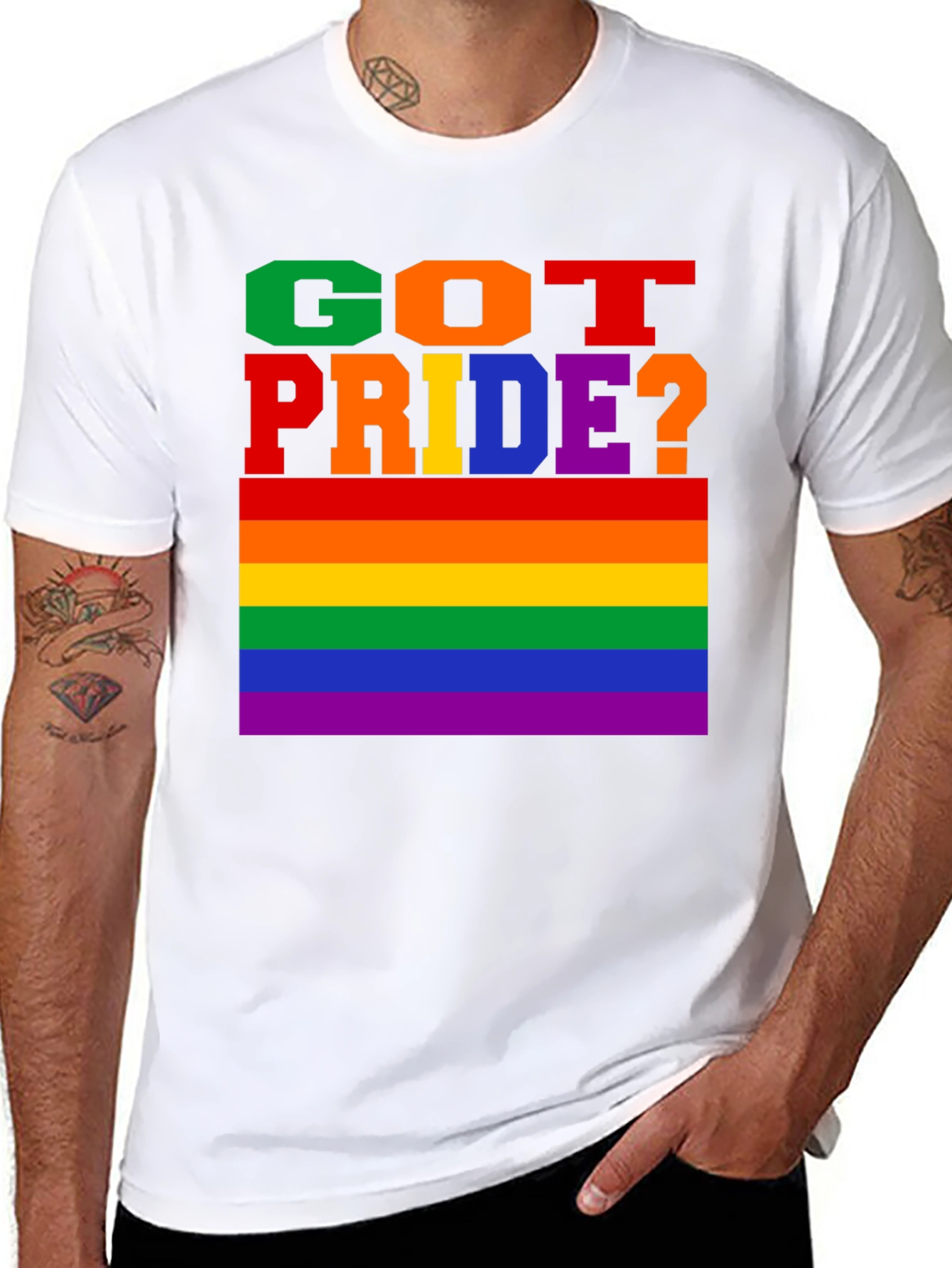 Got Pride? Graphic Tee - LGBTQ+ Rainbow Flag T-Shirt