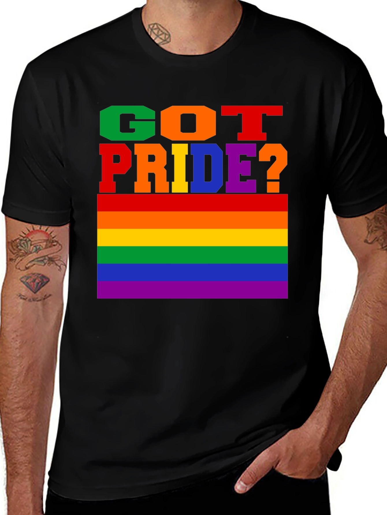 Got Pride? Graphic Tee - LGBTQ+ Rainbow Flag T-Shirt