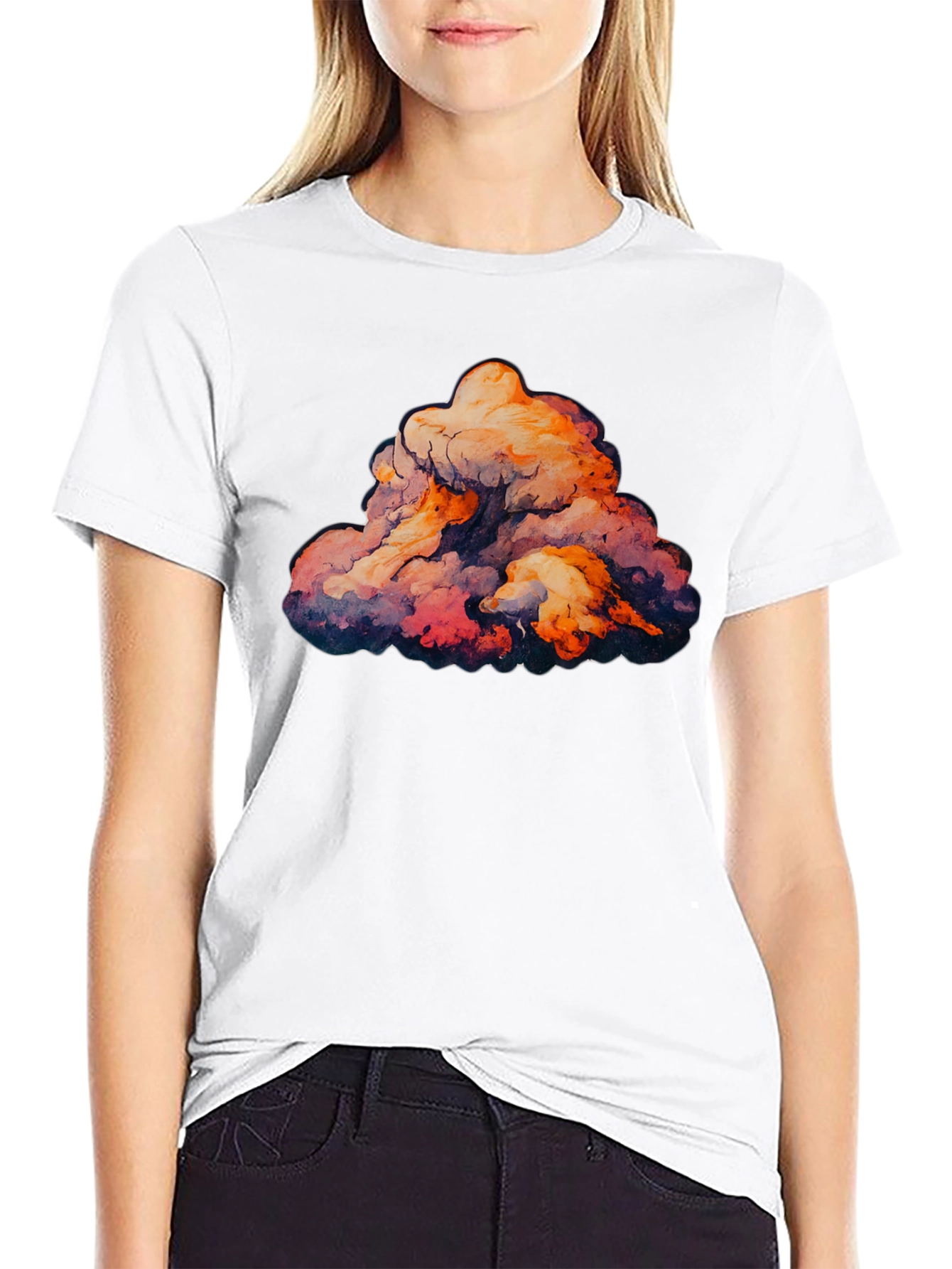 Cloud Graphic Black T-Shirt