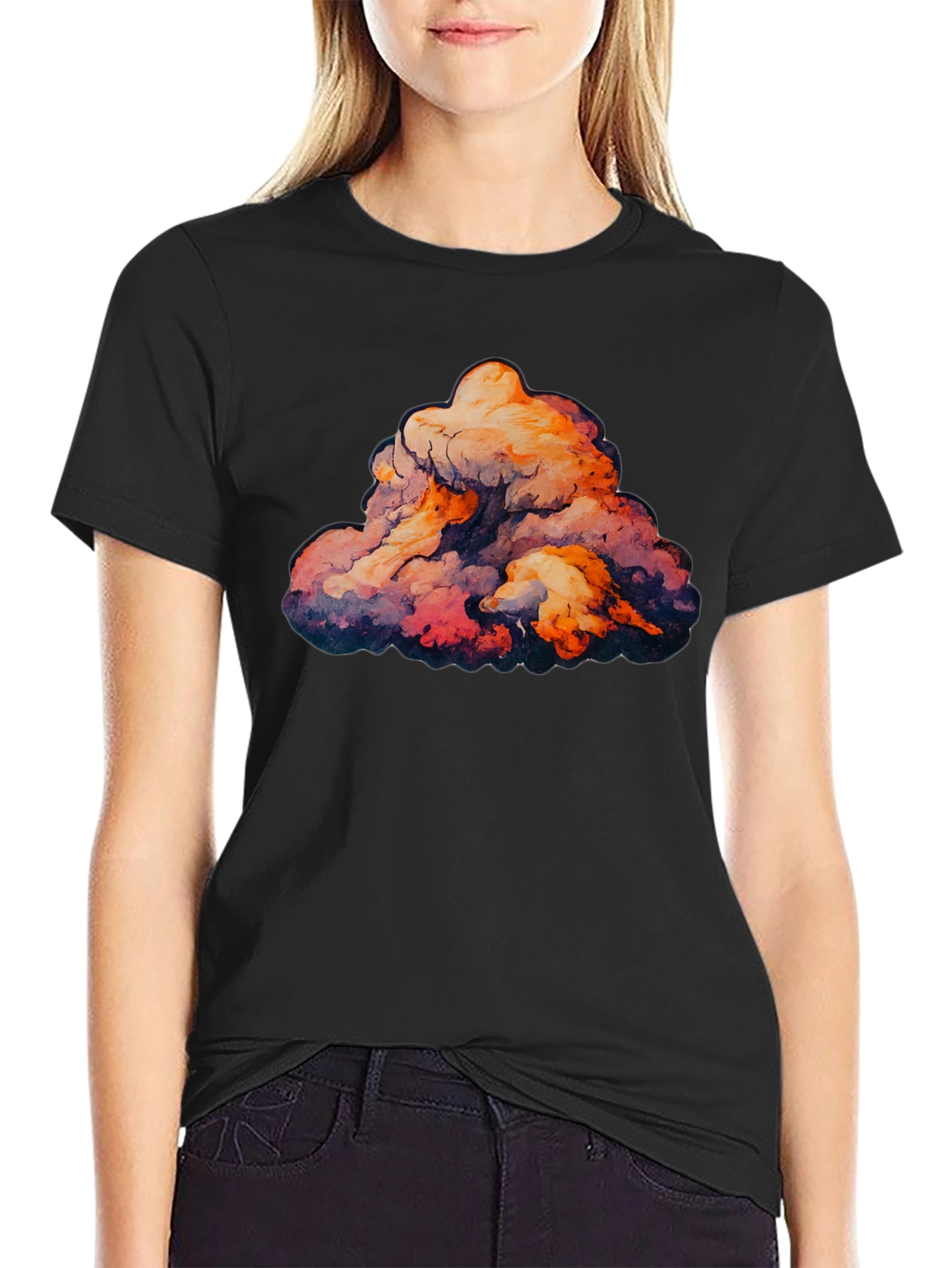 Cloud Graphic Black T-Shirt