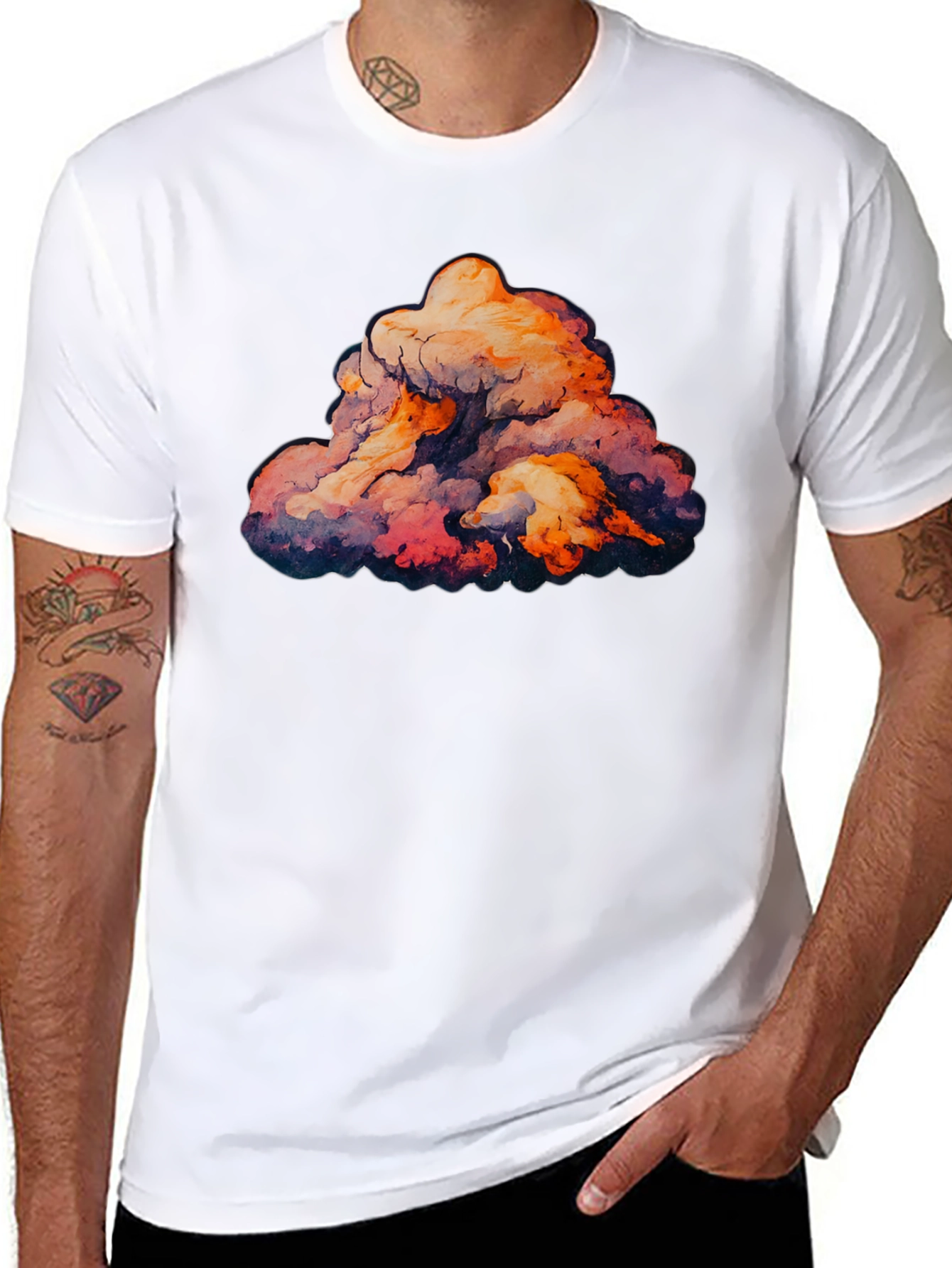 Cloud Graphic Black T-Shirt