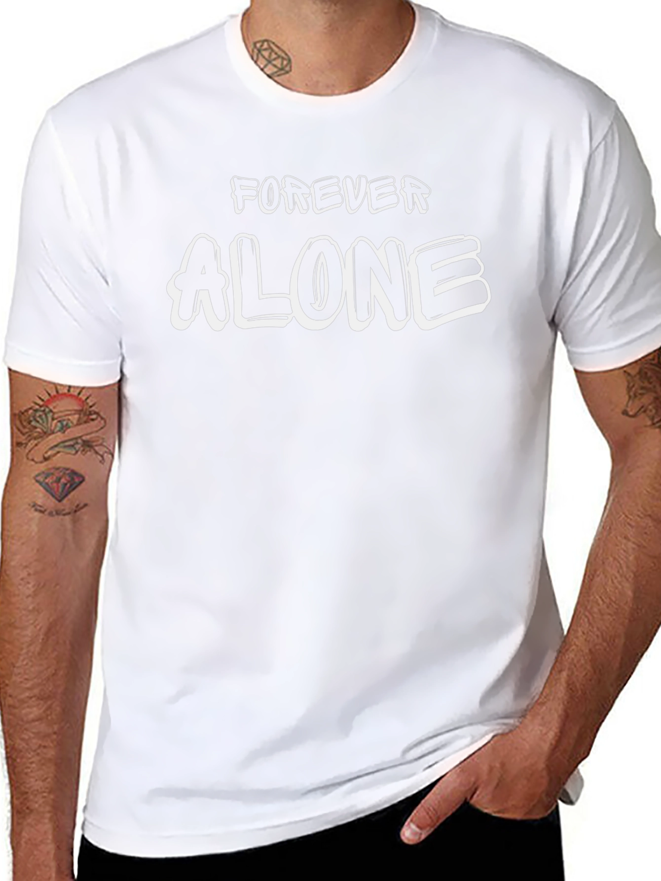 Forever Alone Graphic T-Shirt - Soft Cotton Blend