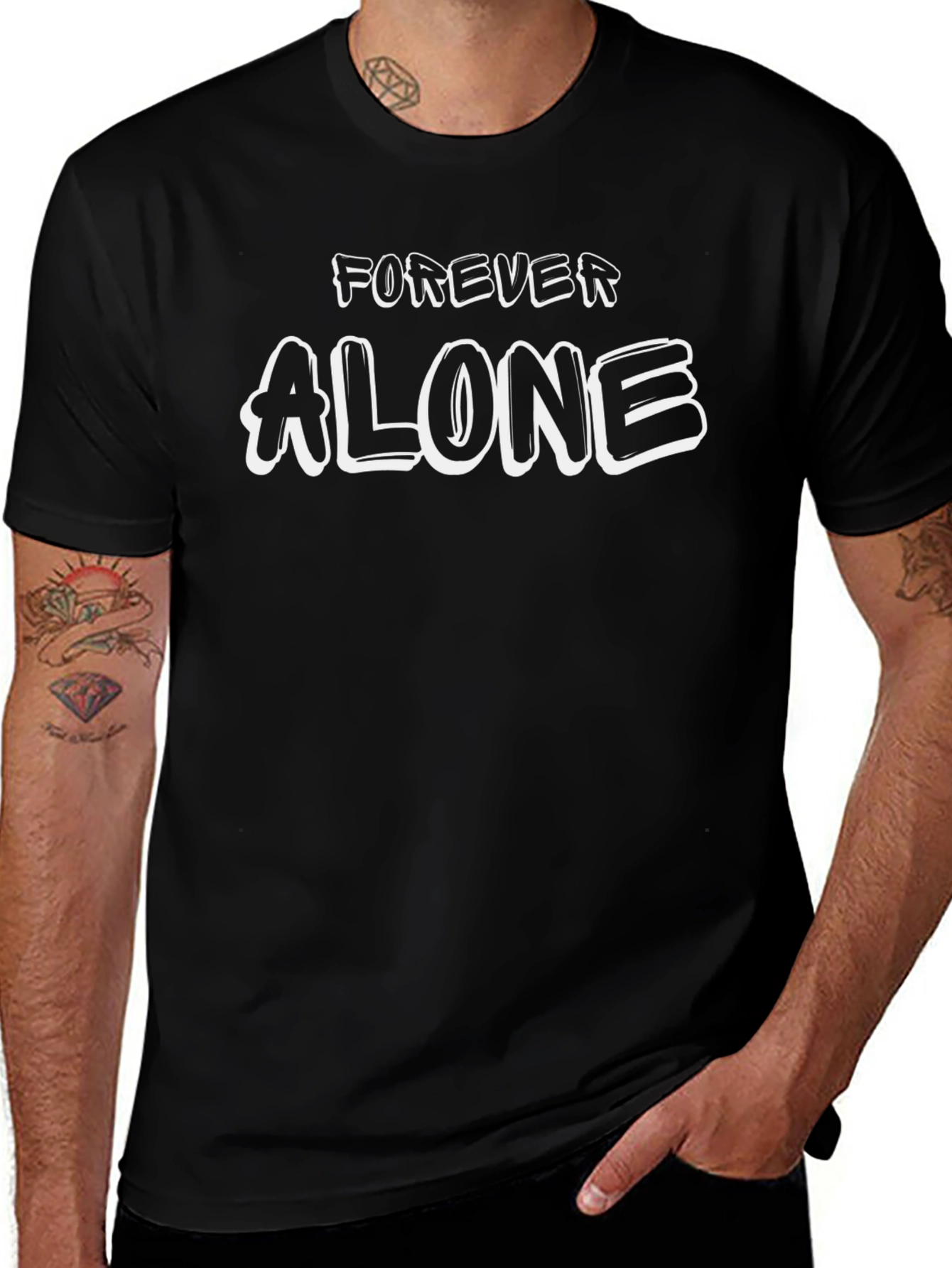 Forever Alone Graphic T-Shirt - Soft Cotton Blend